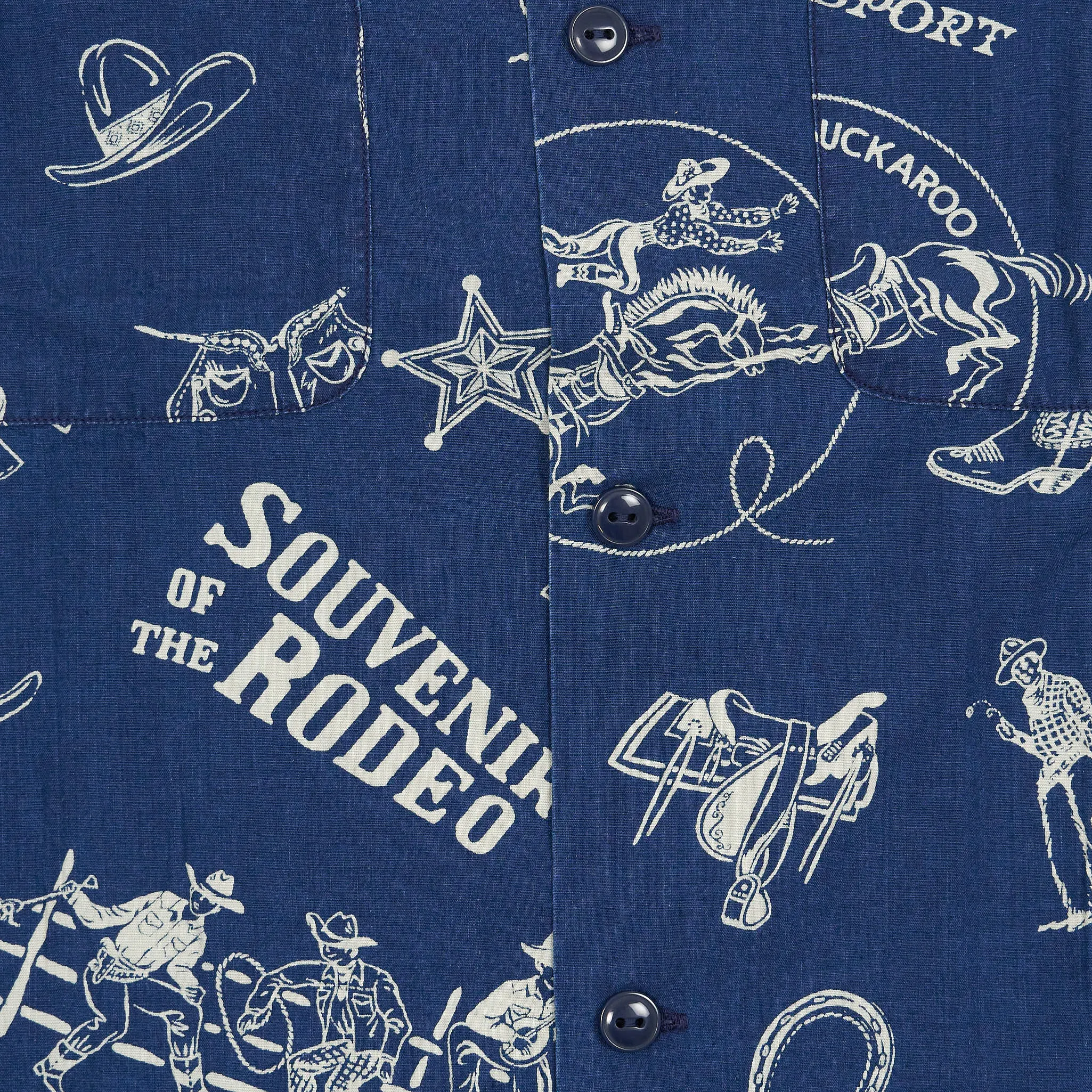 Double RL Summer Camp Rodeo Print Indigo Shirt sold by DeeCee style product image thumbnail 4