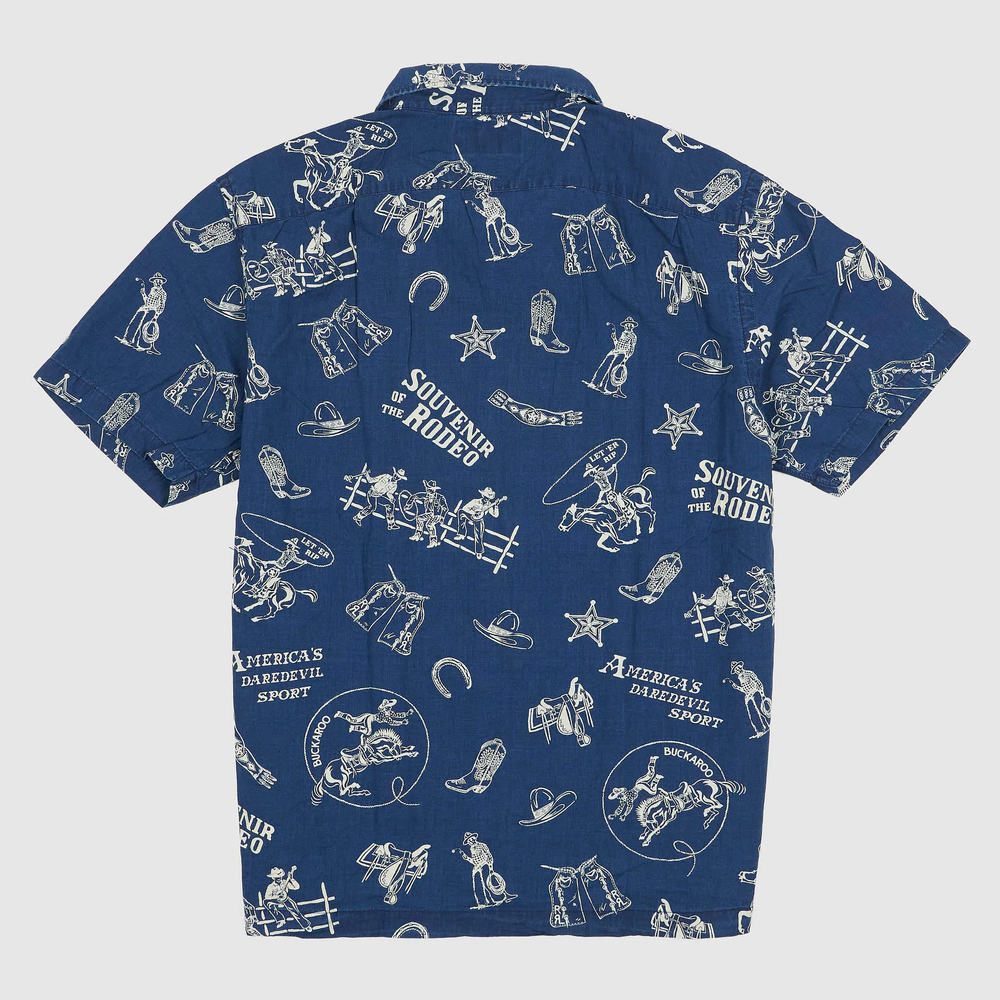 Double RL Summer Camp Rodeo Print Indigo Shirt sold by DeeCee style product image thumbnail 2