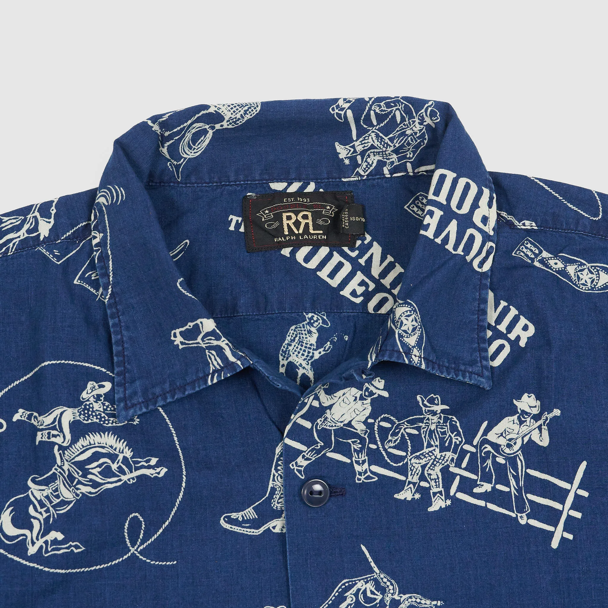 Double RL Summer Camp Rodeo Print Indigo Shirt sold by DeeCee style product image thumbnail 3
