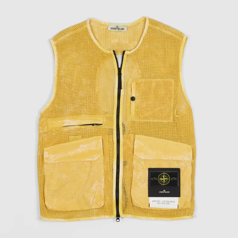 Stone Island Ripstop Cotton Mesh Vest sold by DeeCee style