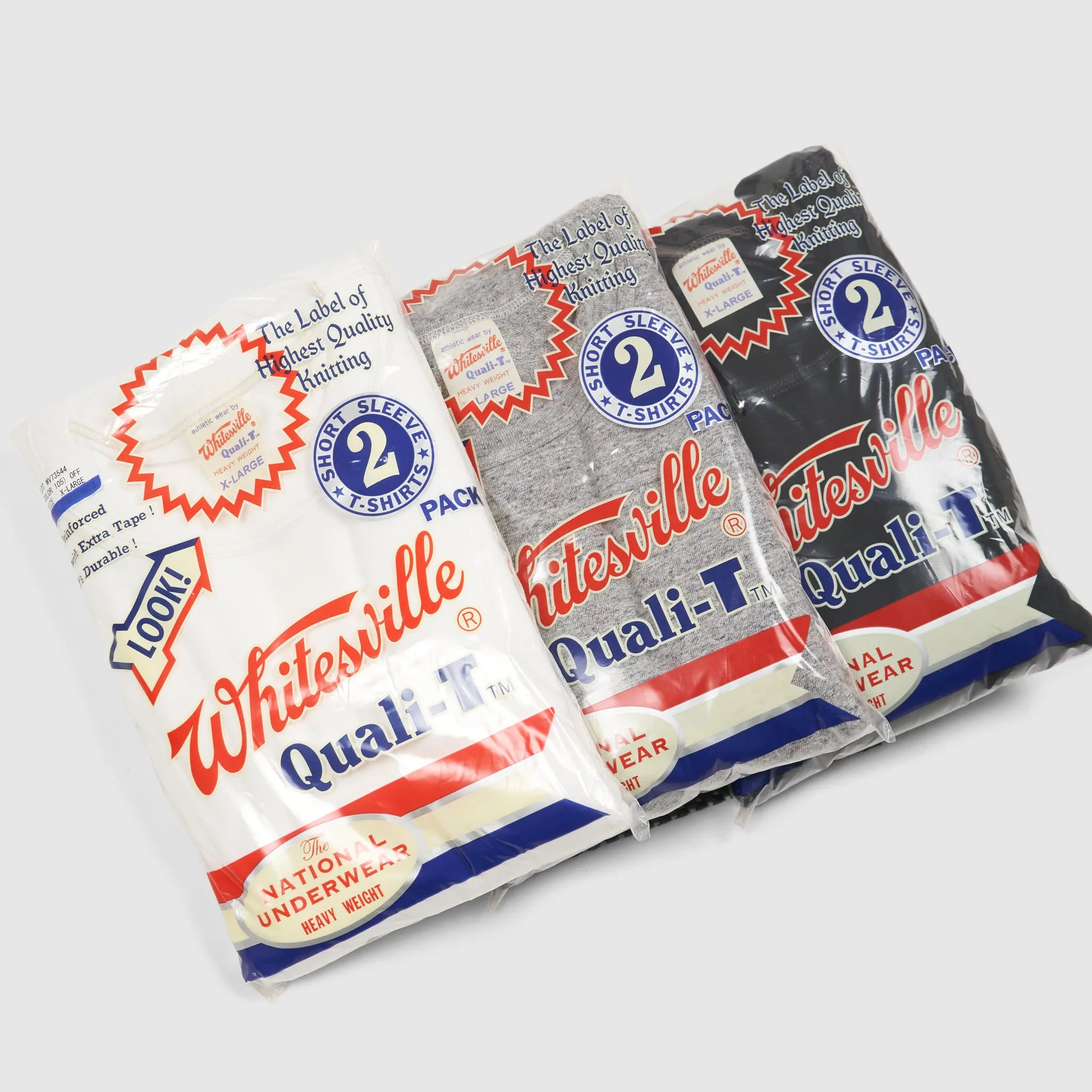 Whitesville Quali-T Double Pack Basic Crew Neck T-Shirts sold by DeeCee style