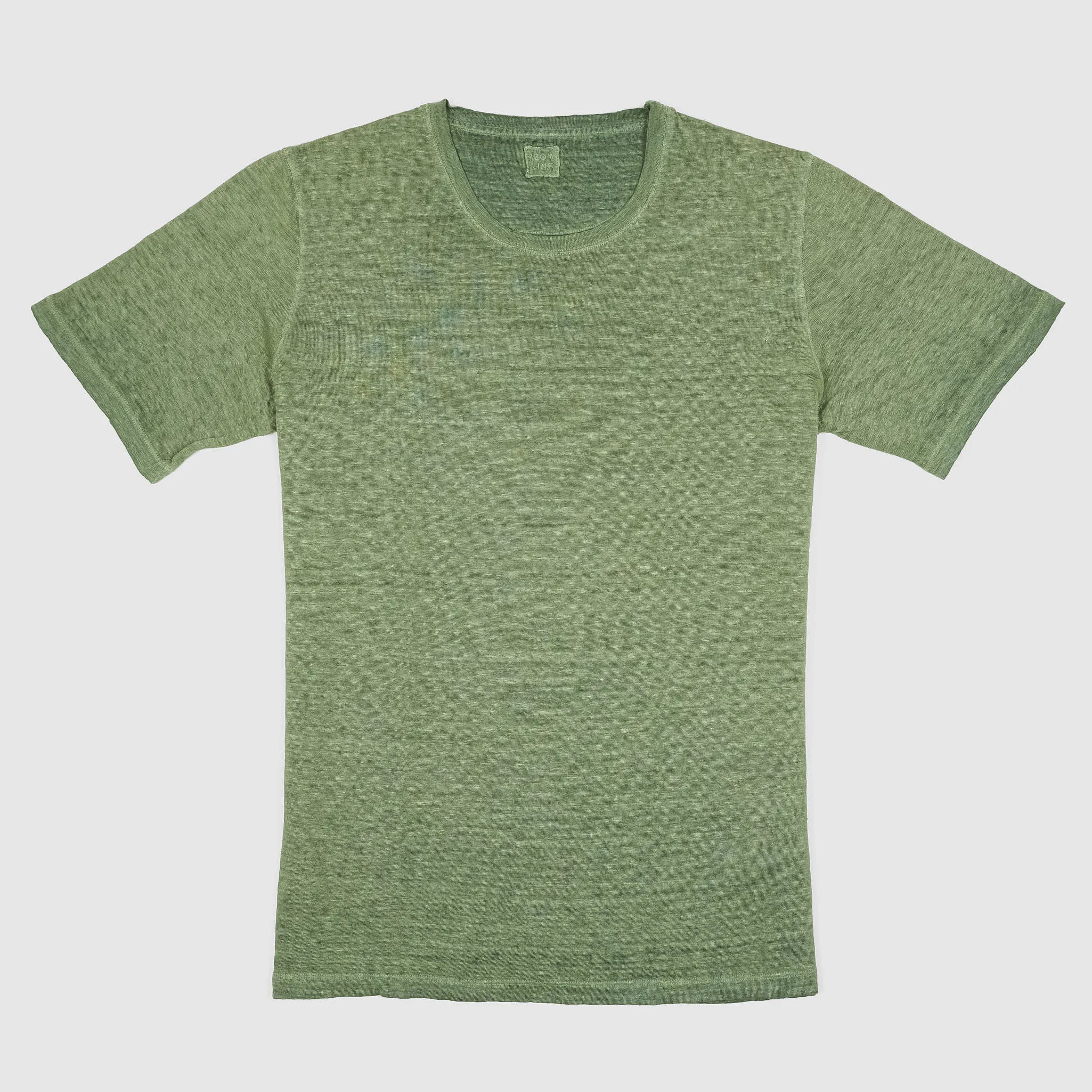 120% Lino Men Short Sleeve Crew Neck Linen T-Shirt sold by DeeCee style