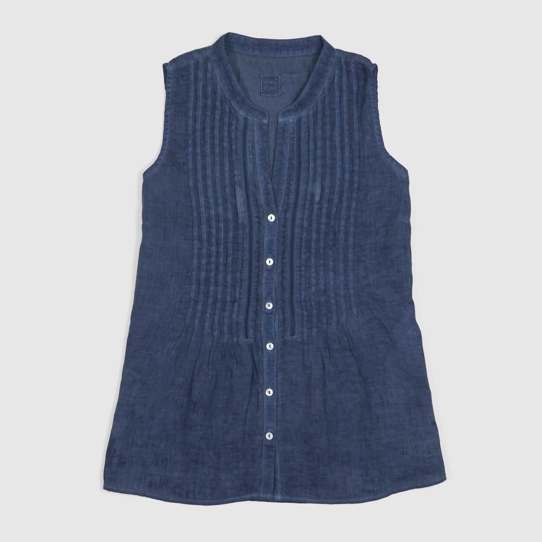 120% Lino Ladies No Sleeves Linen Blouse sold by DeeCee style product image thumbnail 3