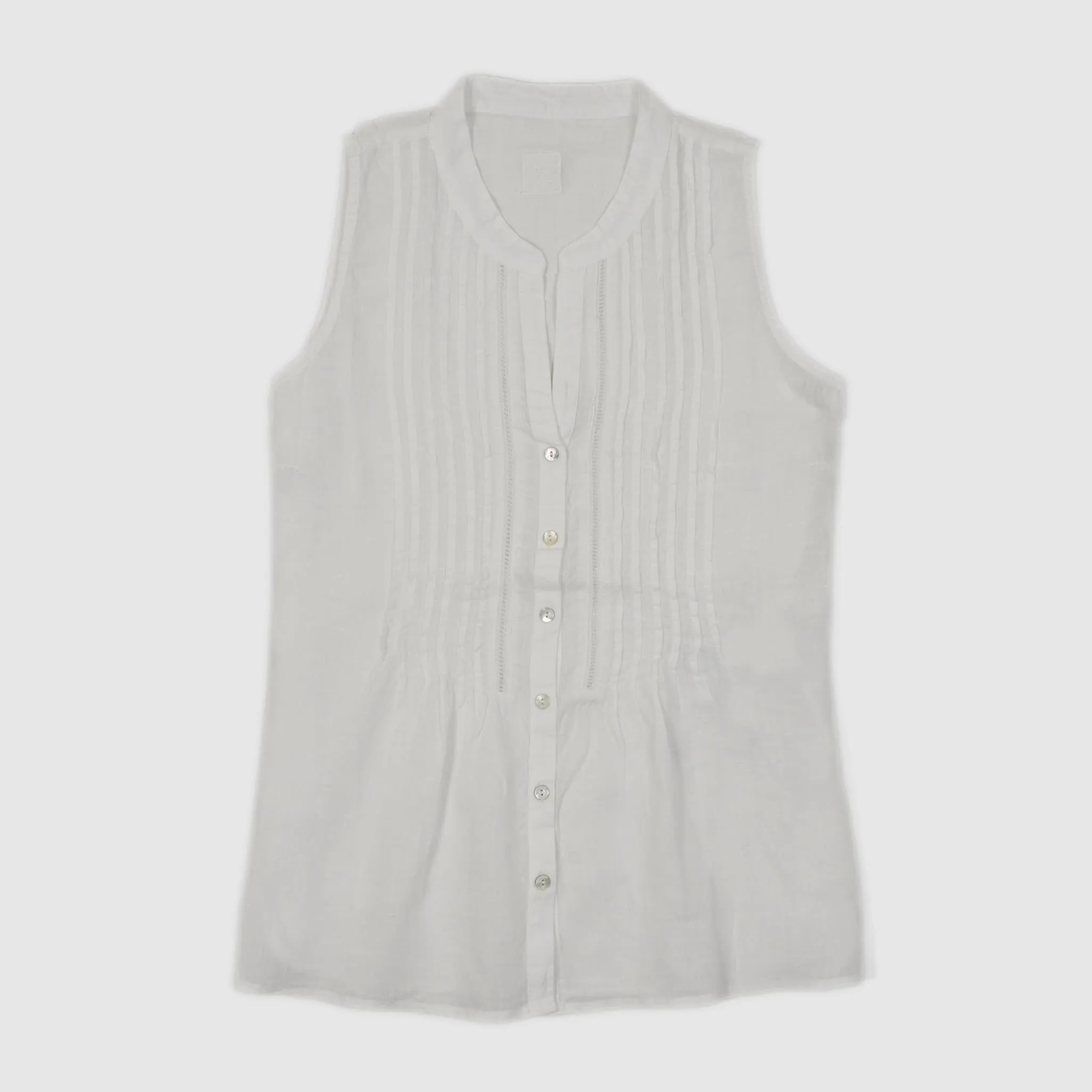 120% Lino Ladies No Sleeves Linen Blouse sold by DeeCee style product image thumbnail 2