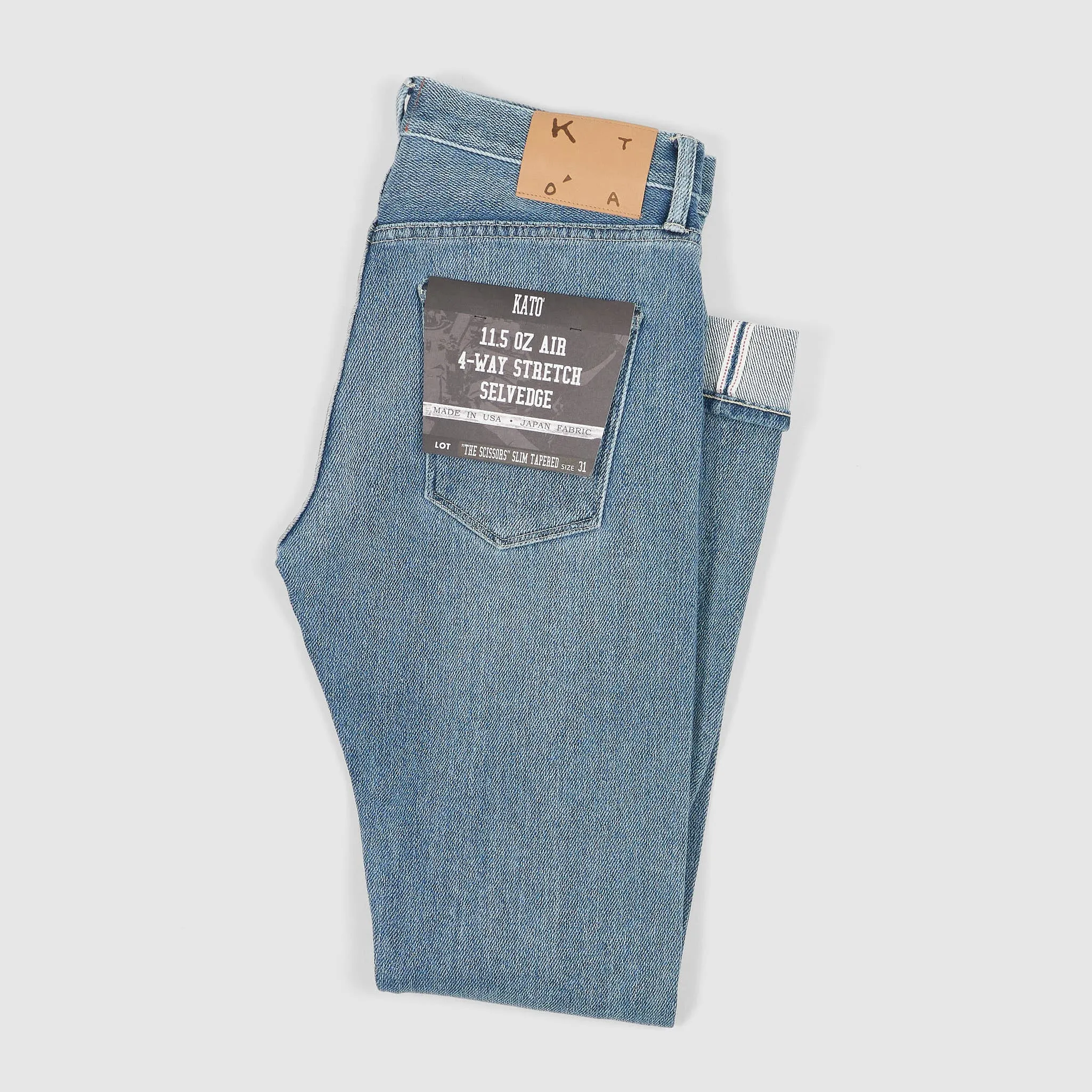 Hiroshi Kato The Scissors Zip Fly 11.5 OZ Air Selvage Denim Jeans Slim sold by DeeCee style product image thumbnail 3