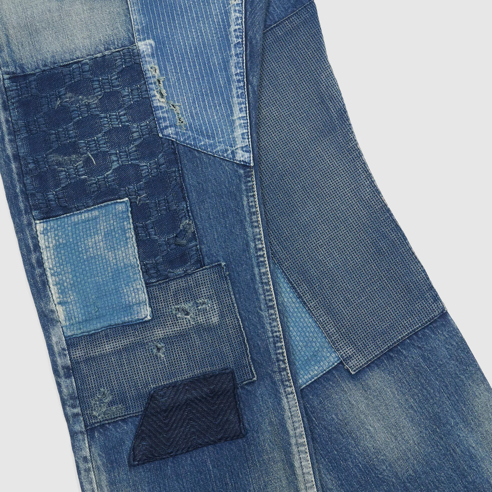 FDMTL Slim Fitted Three Year Wash Patchwork Denim Jeans sold by DeeCee style product image thumbnail 5