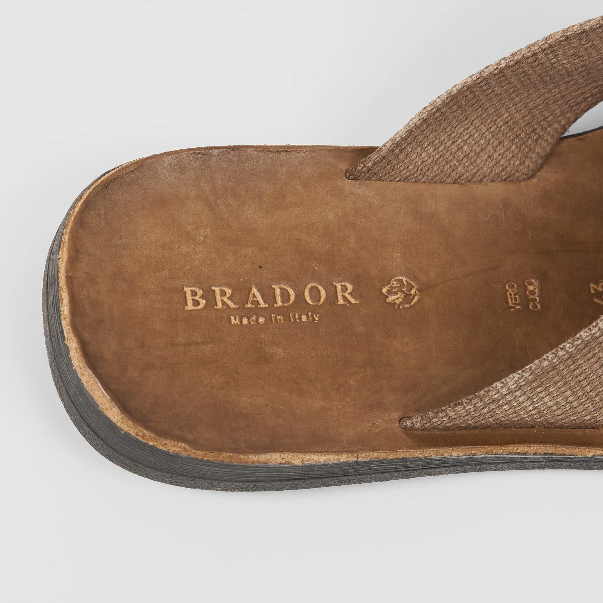 Brador Mens Leather & Canvas Flip Flop sold by DeeCee style product image thumbnail 5