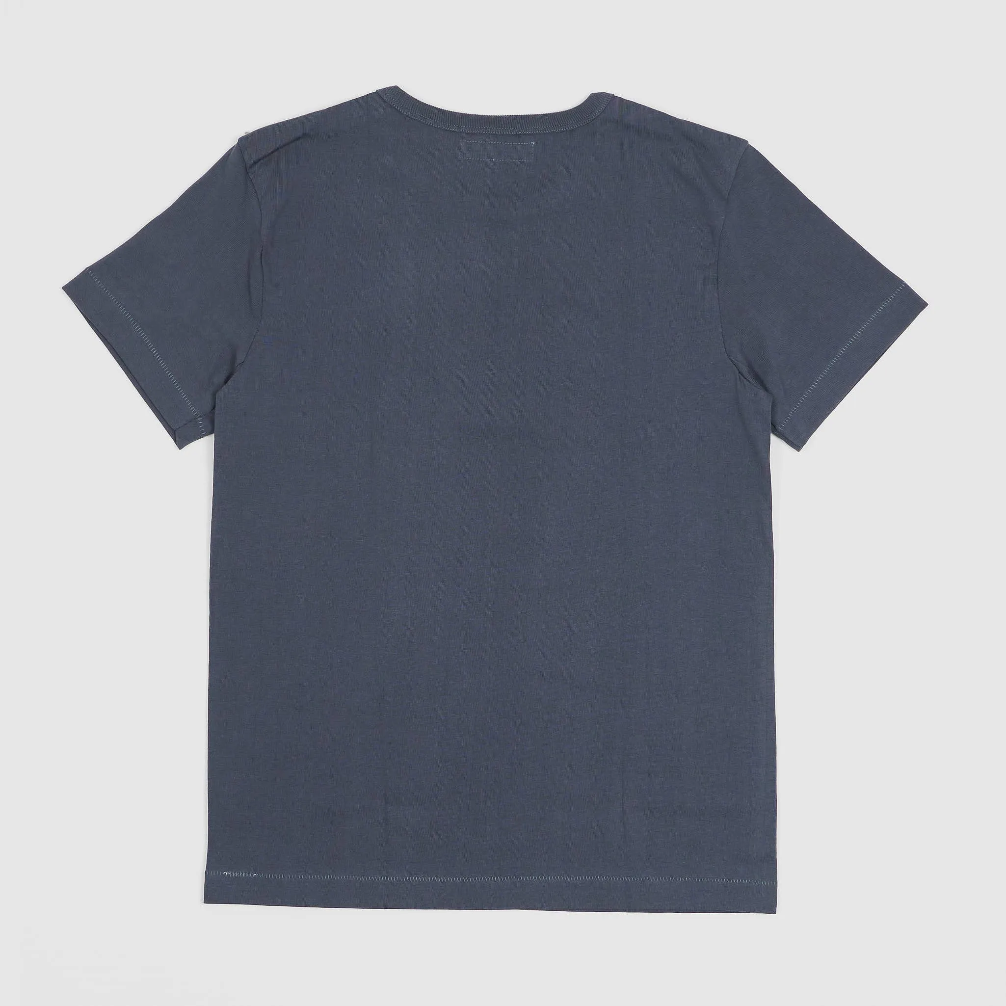 Merz b.Schwanen Soft Organic Cotton Loop Wheeler Short Sleeves T-Shirt Navy sold by DeeCee style product image thumbnail 2