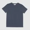 Merz b.Schwanen Soft Organic Cotton Loop Wheeler Short Sleeves T-Shirt Navy sold by DeeCee style