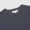 Merz b.Schwanen Soft Organic Cotton Loop Wheeler Short Sleeves T-Shirt Navy sold by DeeCee style