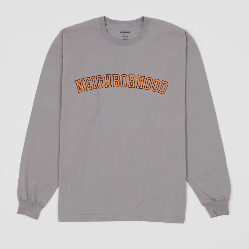 Neighborhood Logo Print Crew Neck Long Sleeve T-Shirt sold by DeeCee style