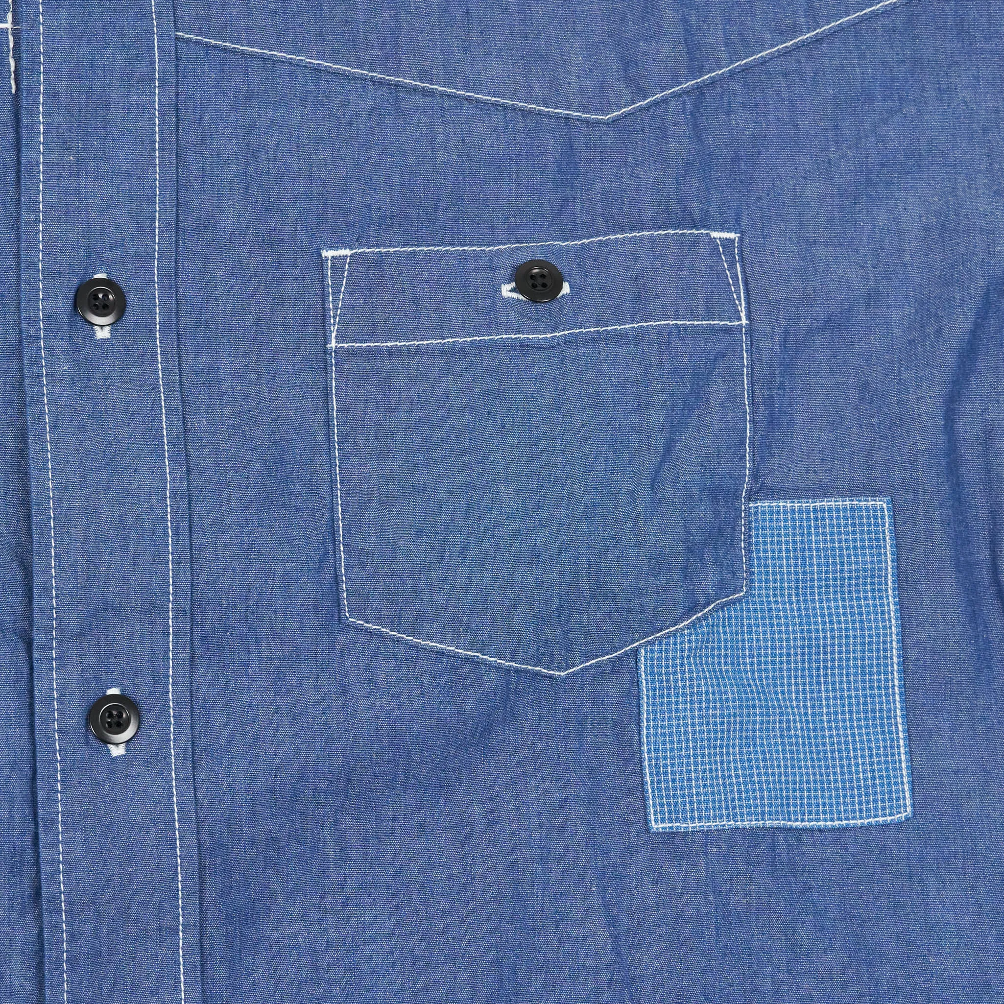 FDMTL Rinsed Chambray Patchwork Shirt sold by DeeCee style product image thumbnail 5