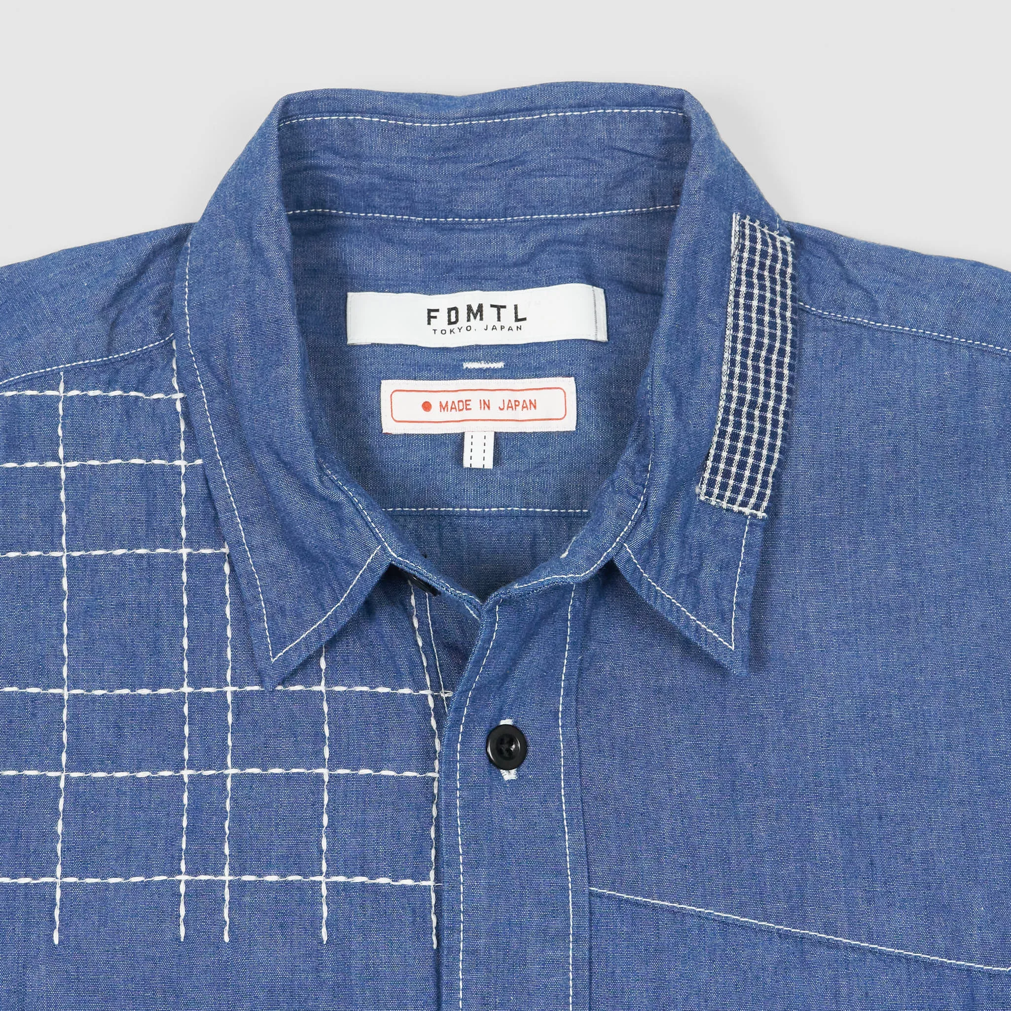 FDMTL Rinsed Chambray Patchwork Shirt sold by DeeCee style product image thumbnail 3
