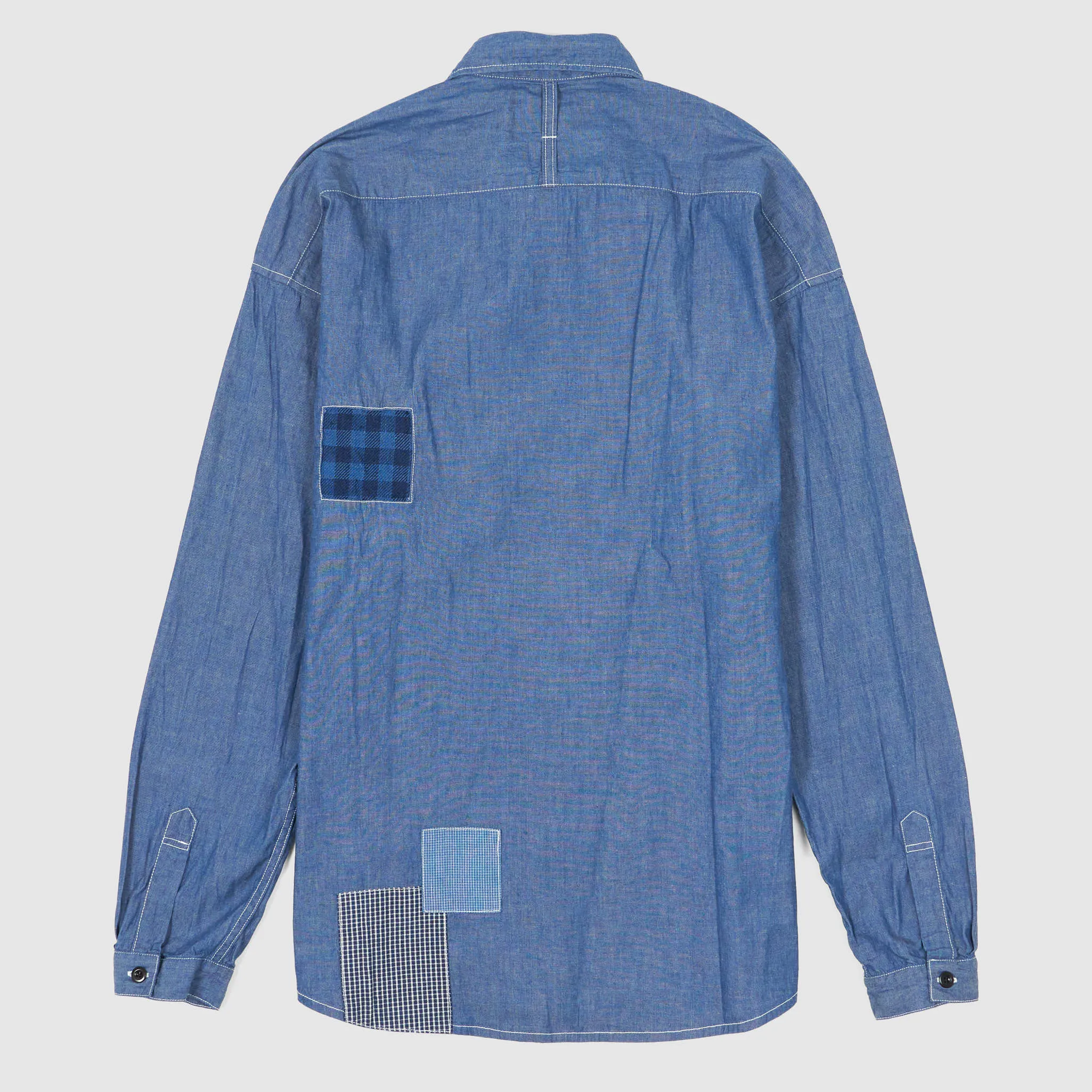 FDMTL Rinsed Chambray Patchwork Shirt sold by DeeCee style product image thumbnail 2