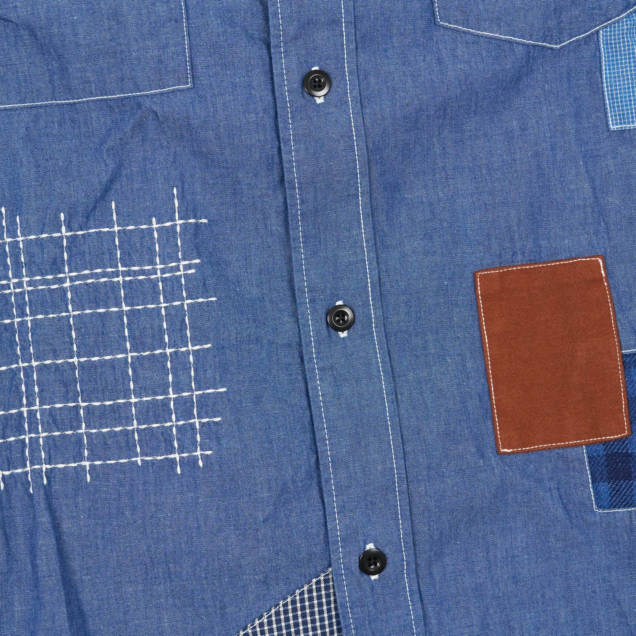FDMTL Rinsed Chambray Patchwork Shirt sold by DeeCee style product image thumbnail 4