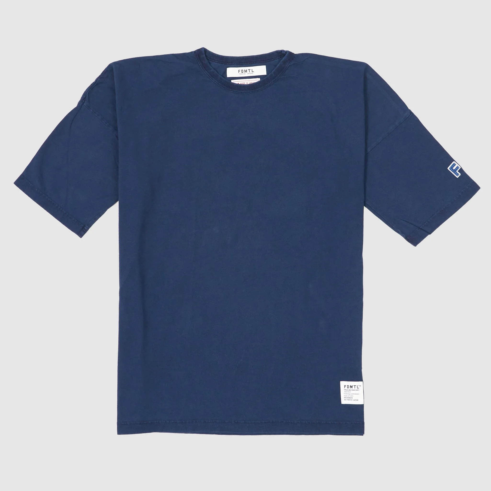 FDMTL Plain Indigo Oversized Crew Neck T-Shirt sold by DeeCee style