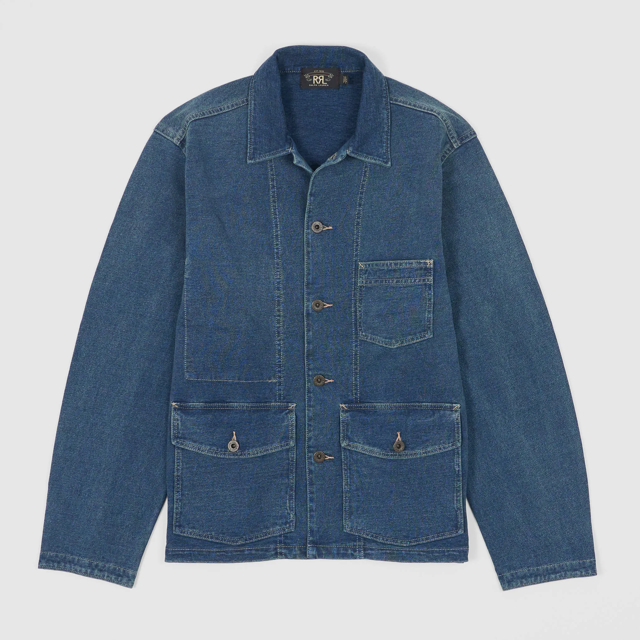 Double RL Chore Jacket Indigo Jersey sold by DeeCee style