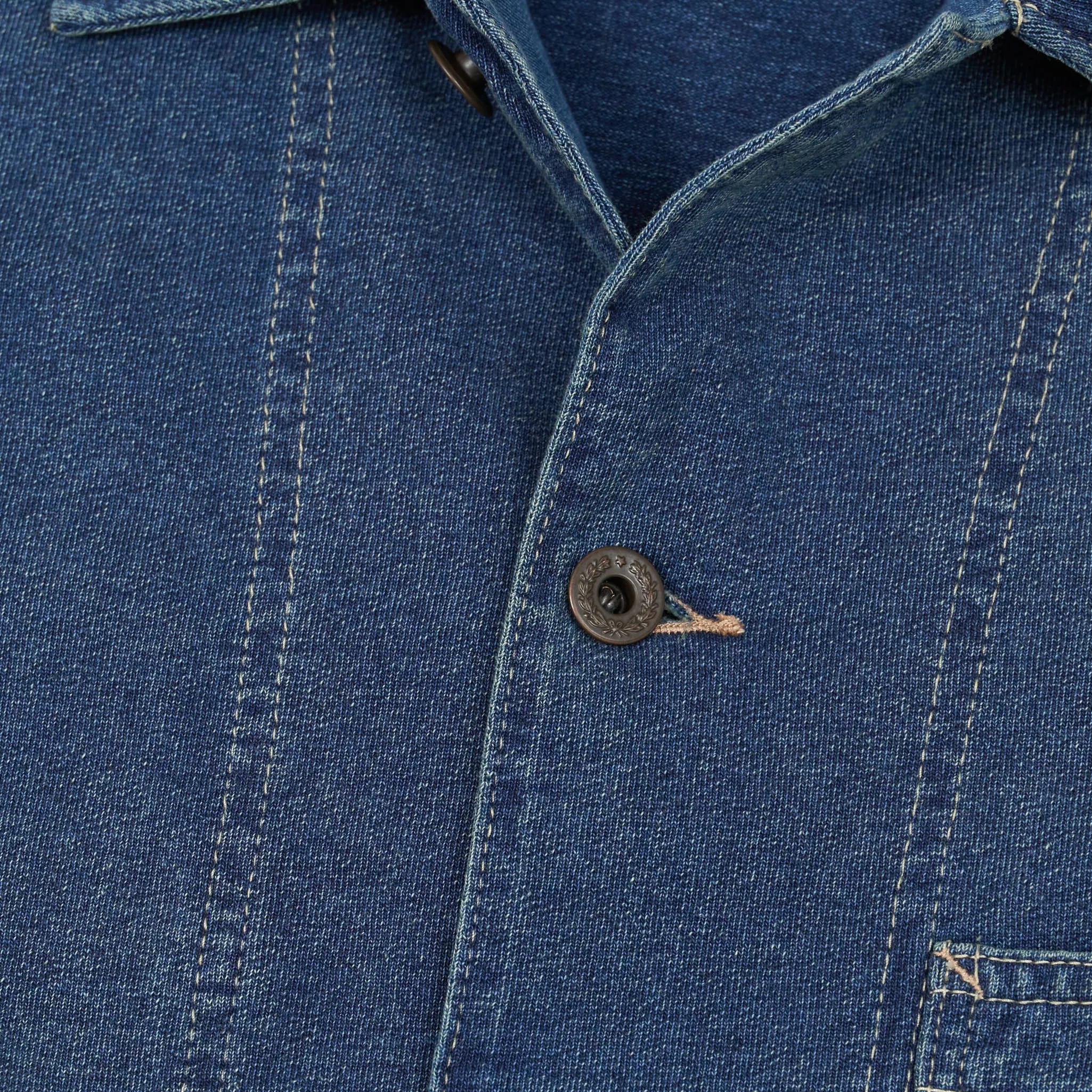 Double RL Chore Jacket Indigo Jersey sold by DeeCee style product image thumbnail 5