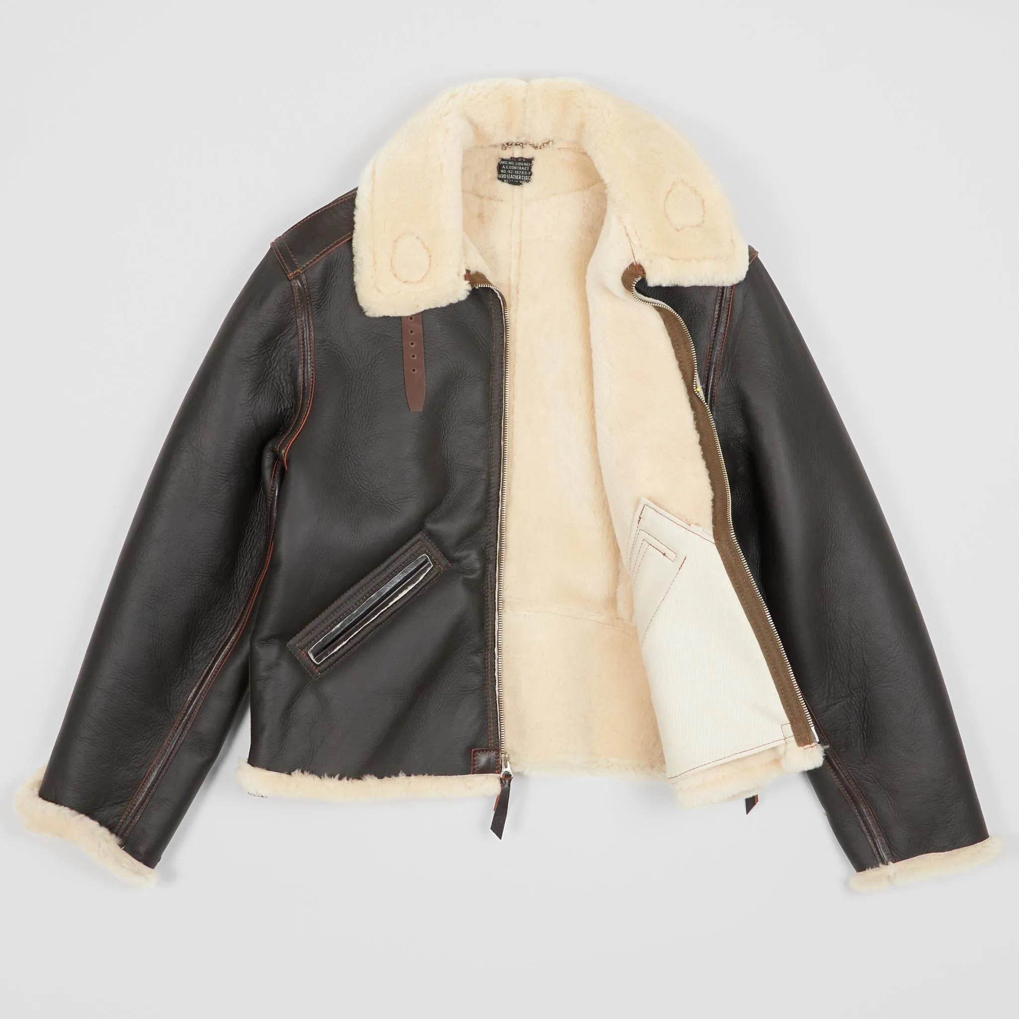 Aero Leathers B-6 USAAF Shearling Bomber Leather Jacket sold by DeeCee style product image thumbnail 2