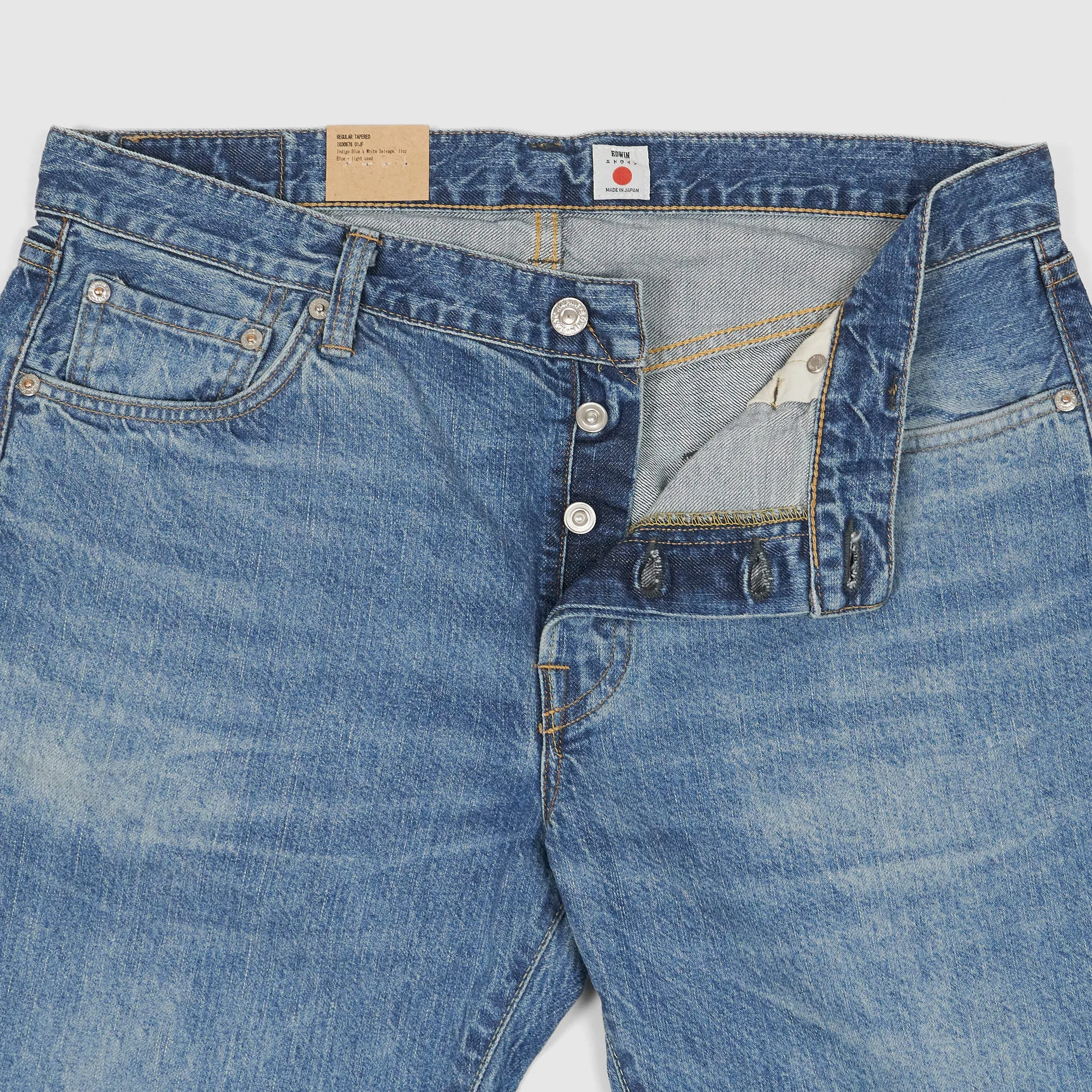 Edwin Regular Tapered Vintage Washed Denim Selvage Jeans sold by DeeCee style product image thumbnail 5