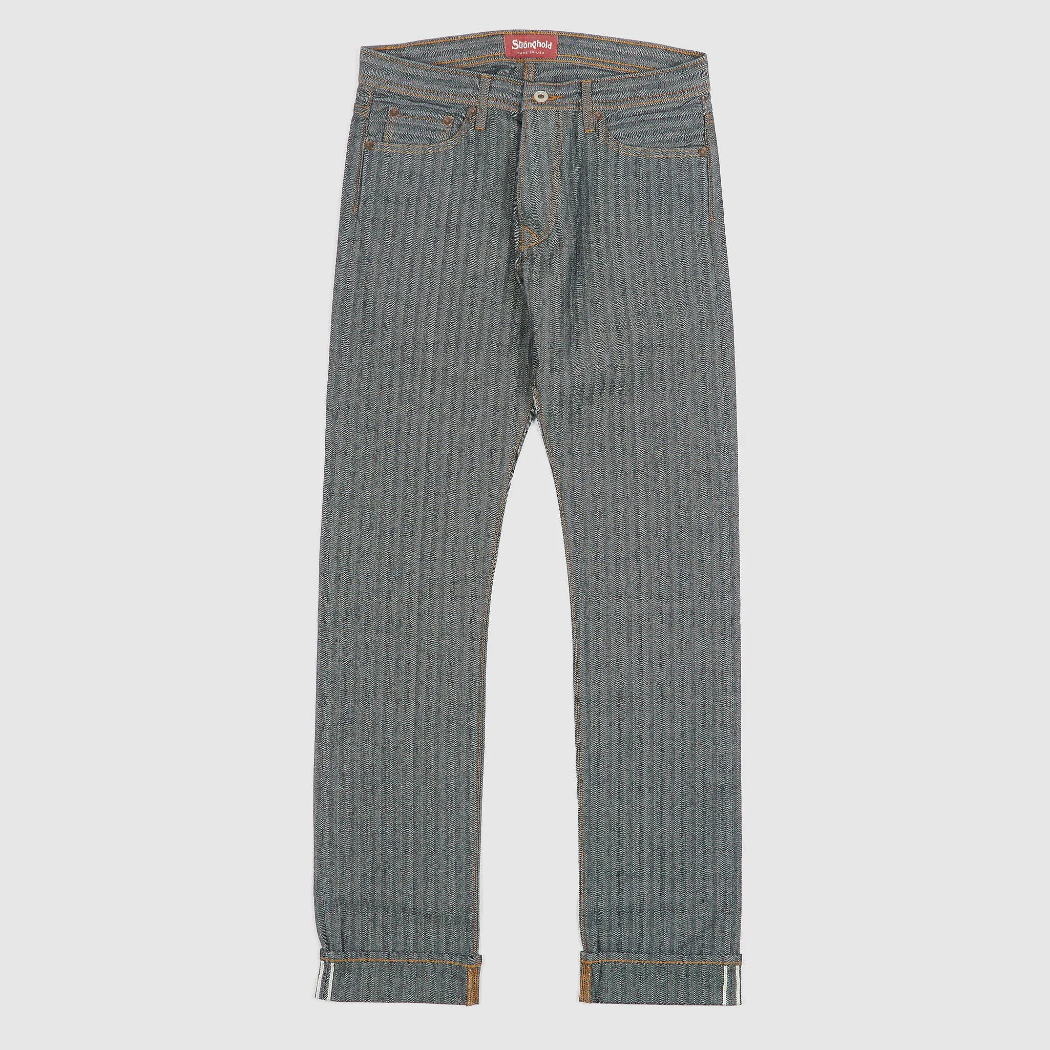 Stronghold 5-Pocket Raw Herringbone Selvage 5 Pocket Jeans sold by DeeCee style
