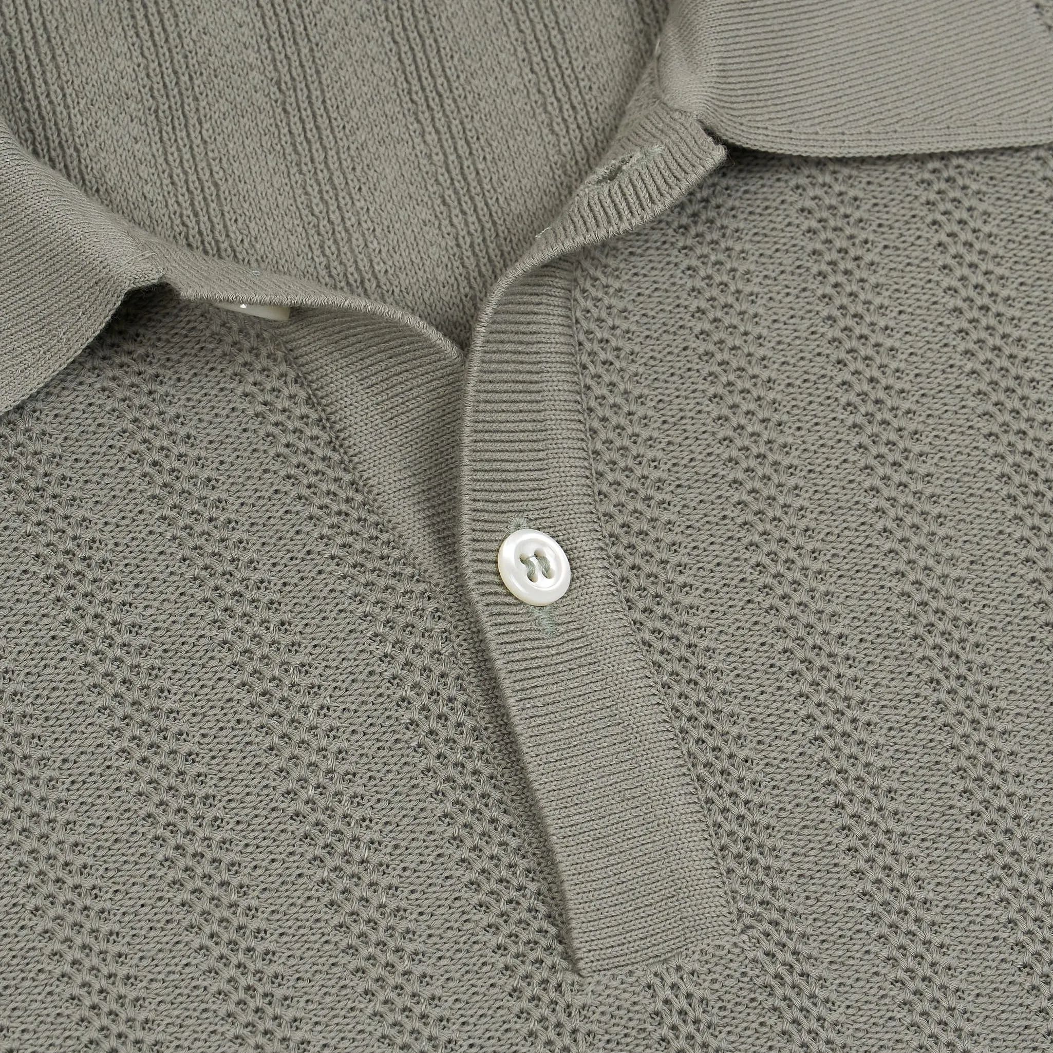 Gran Sasso Knitted Short Sleeve Polo Shirt sold by DeeCee style product image thumbnail 3