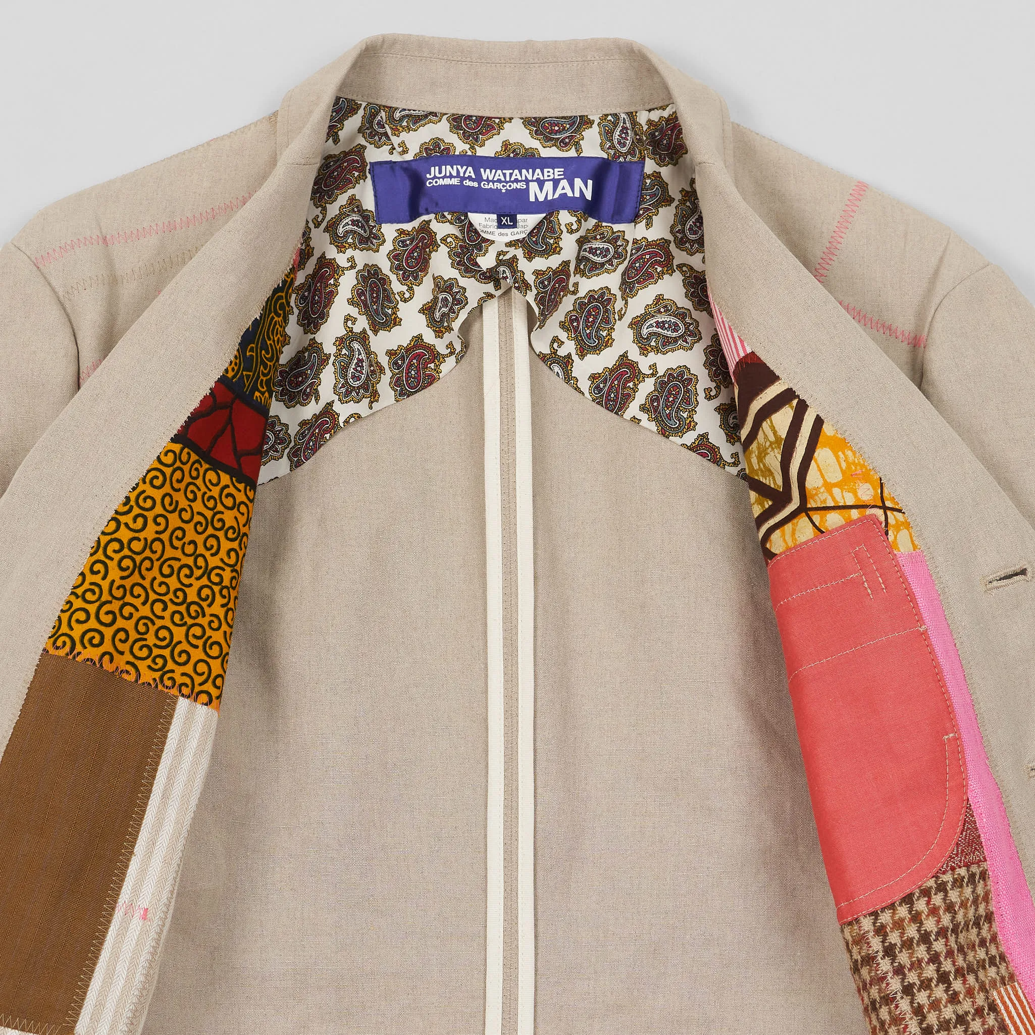 Junya Watanabe Man Classic Linen Blazer with Patchwork Stitching sold by DeeCee style product image thumbnail 4