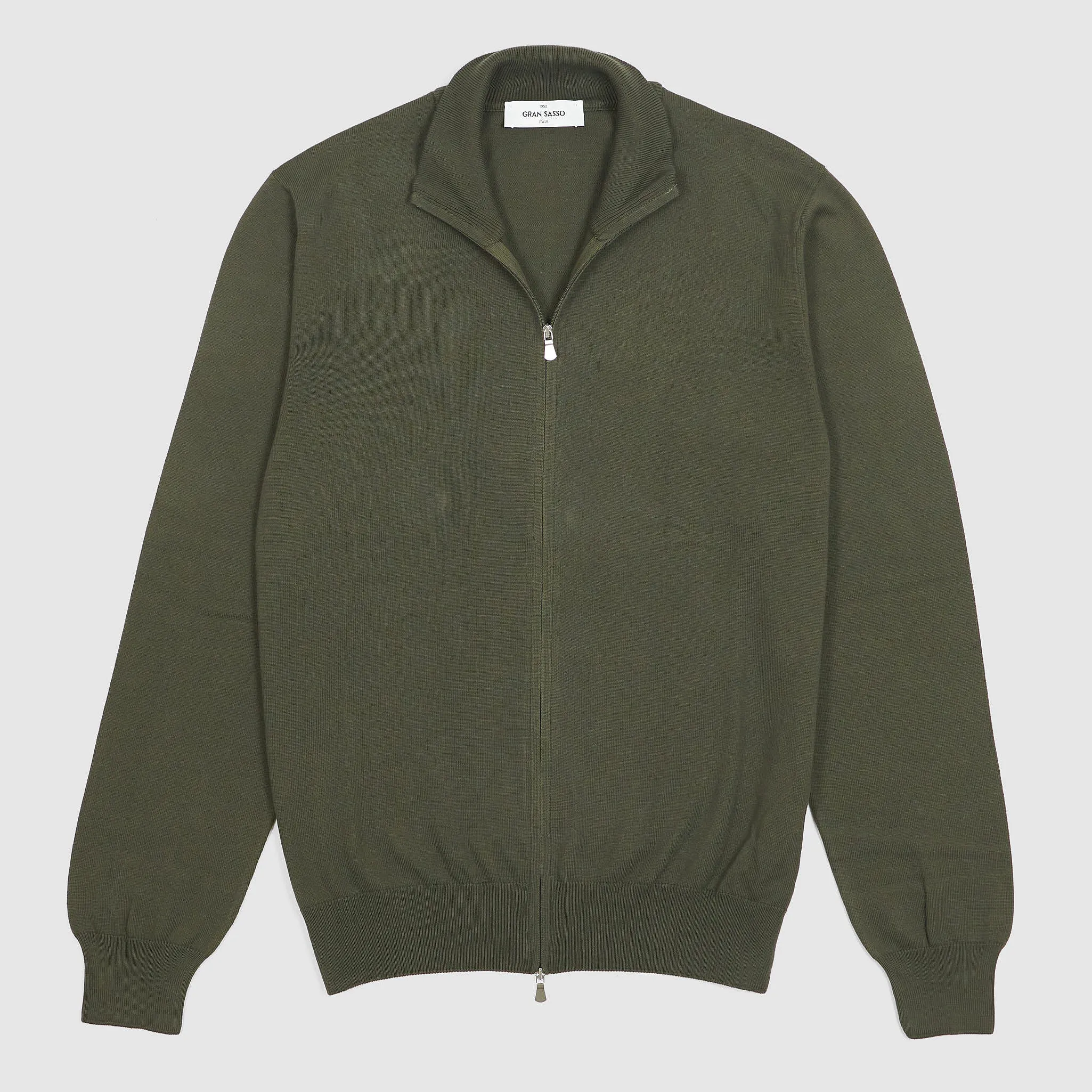 Gran Sasso Cotton Full Zip Basic Cardigan sold by DeeCee style