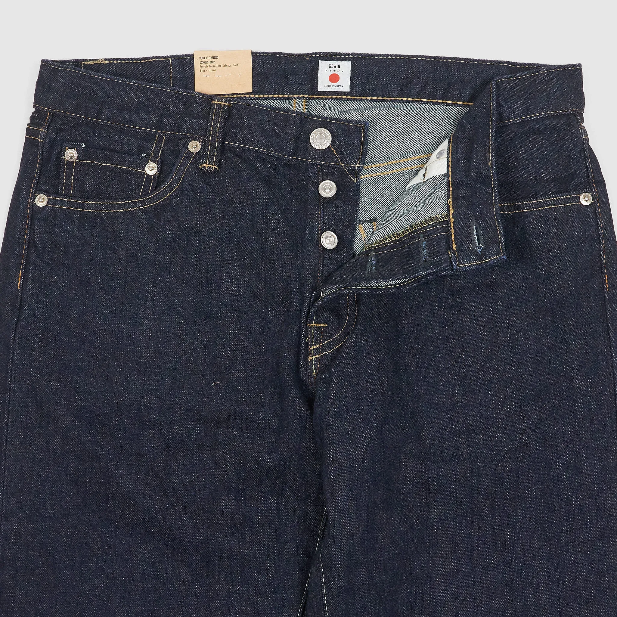 Edwin Regular Tapered Rinsed Denim Selvage Jeans sold by DeeCee style product image thumbnail 4