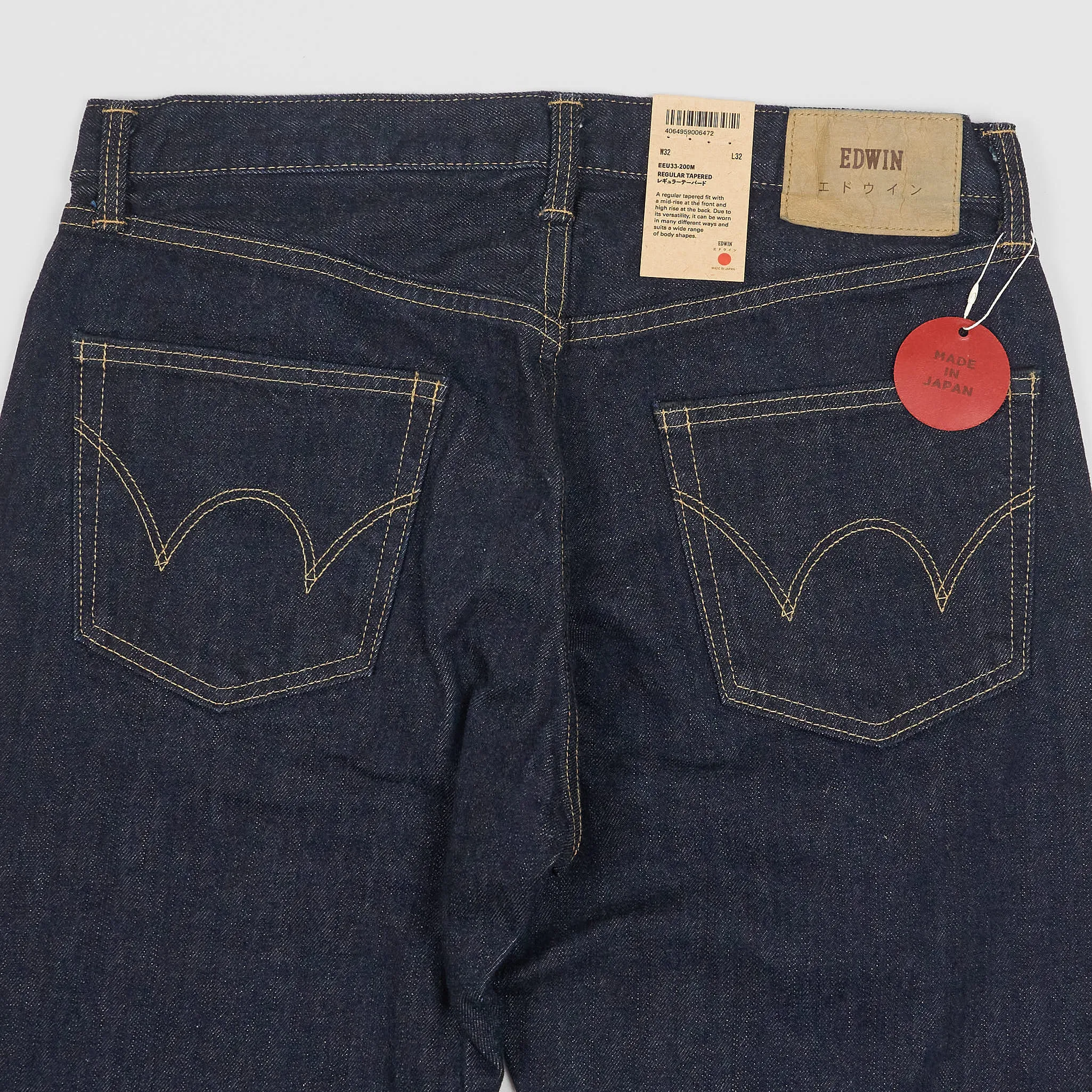 Edwin Regular Tapered Rinsed Denim Selvage Jeans sold by DeeCee style product image thumbnail 5
