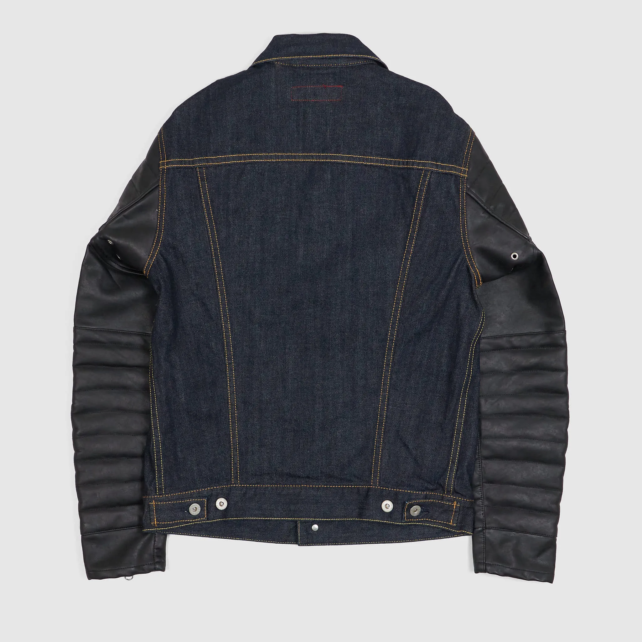 Junya Watanabe Man x Levi's® Denim Trucker Jacket with Leatherette Sleeves sold by DeeCee style product image thumbnail 2