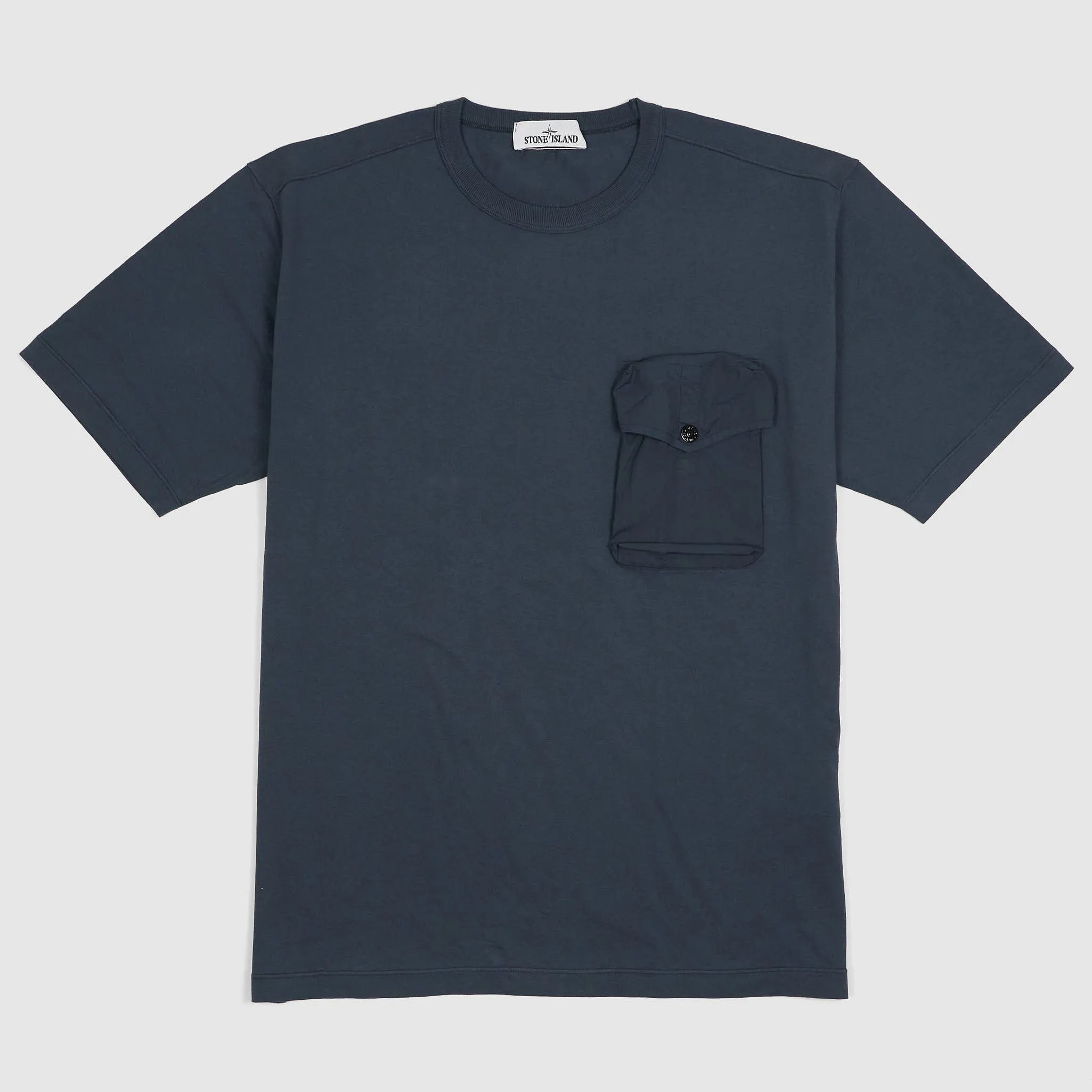 Stone Island Crew Neck Short Sleeve T-Shirt with Utility Pocket sold by DeeCee style