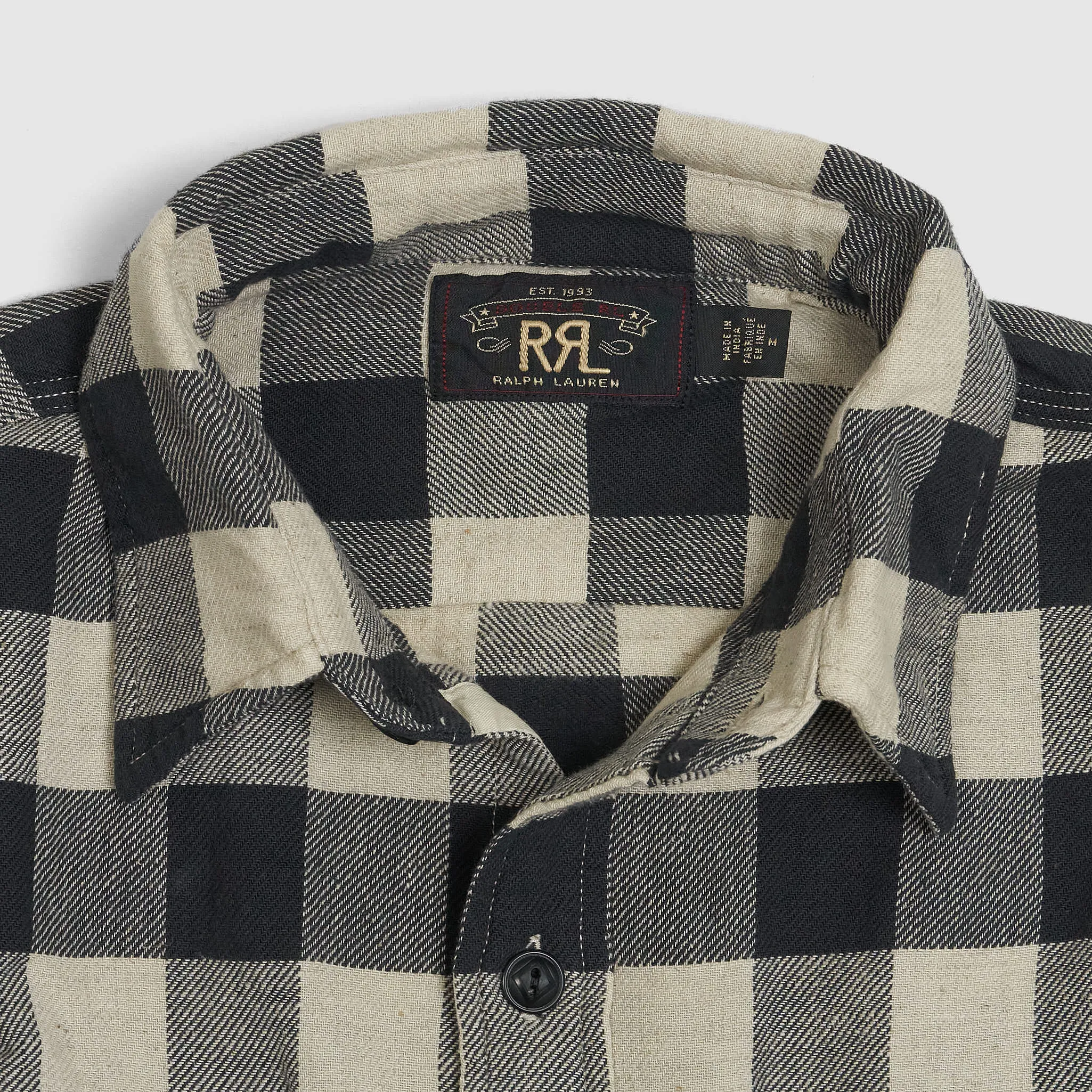 Double RL Long Sleeve Buffalo Check Twill Work Shirt sold by DeeCee style product image thumbnail 3