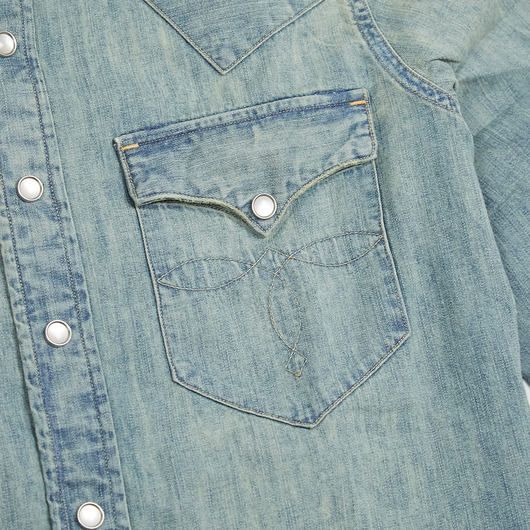 Double RL Ladies Western Denim Shirt sold by DeeCee style product image thumbnail 5