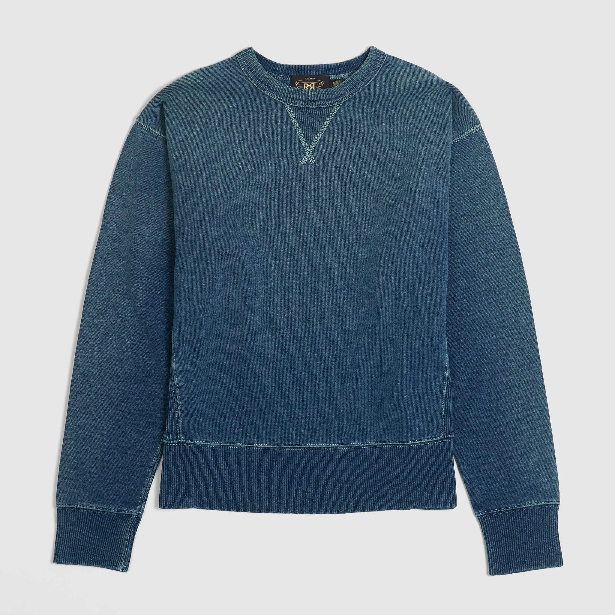 Double RL Indigo Sports Crew Neck Knit Sweater sold by DeeCee style