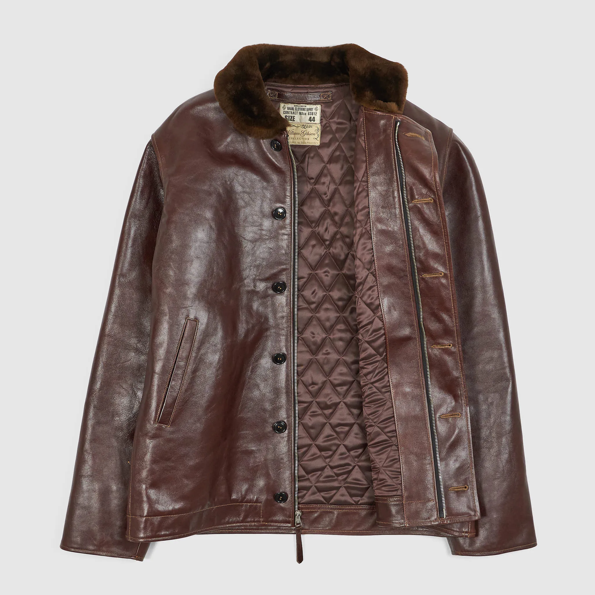 Buzz Rickson's William Gibson N-2 Leather Deck Jacket sold by DeeCee style product image thumbnail 2