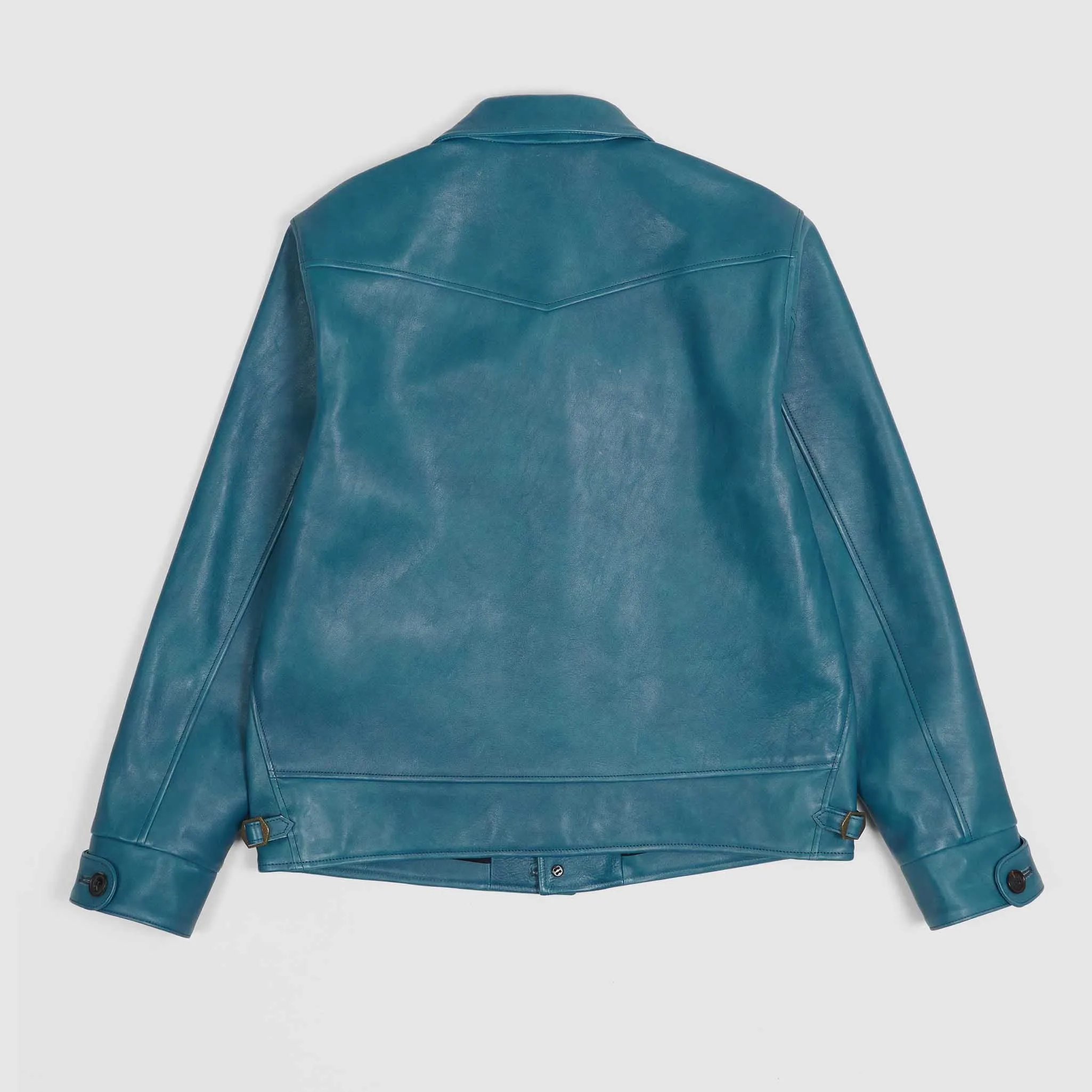 Double Helix Classic 1920s Leather Jacket Indigo Dyed sold by DeeCee style product image thumbnail 3