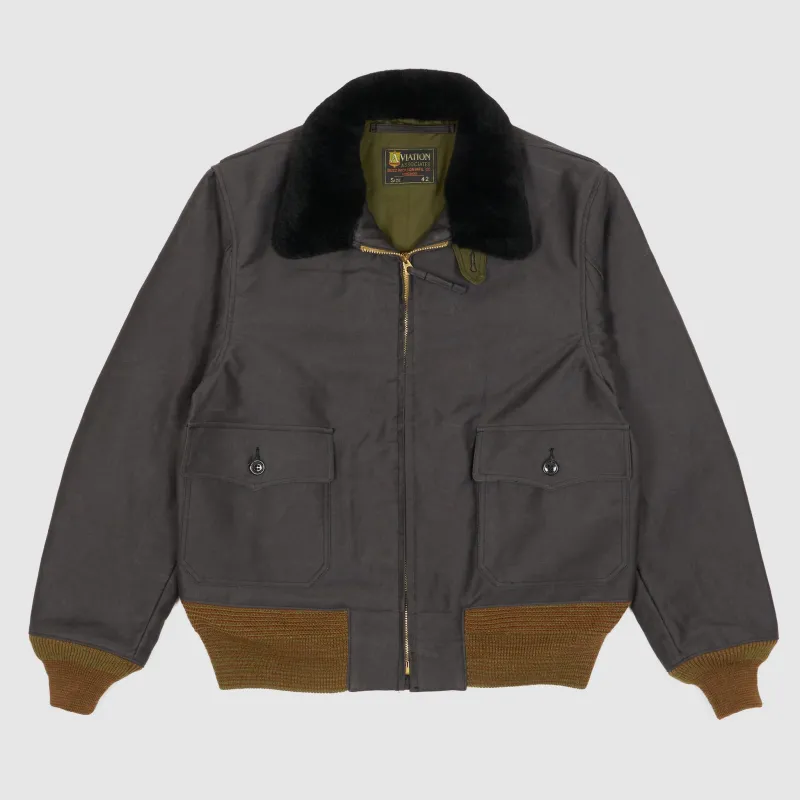 Buzz Rickson's G1 Jungle Cloth Shearling Collar Jacket sold by DeeCee style