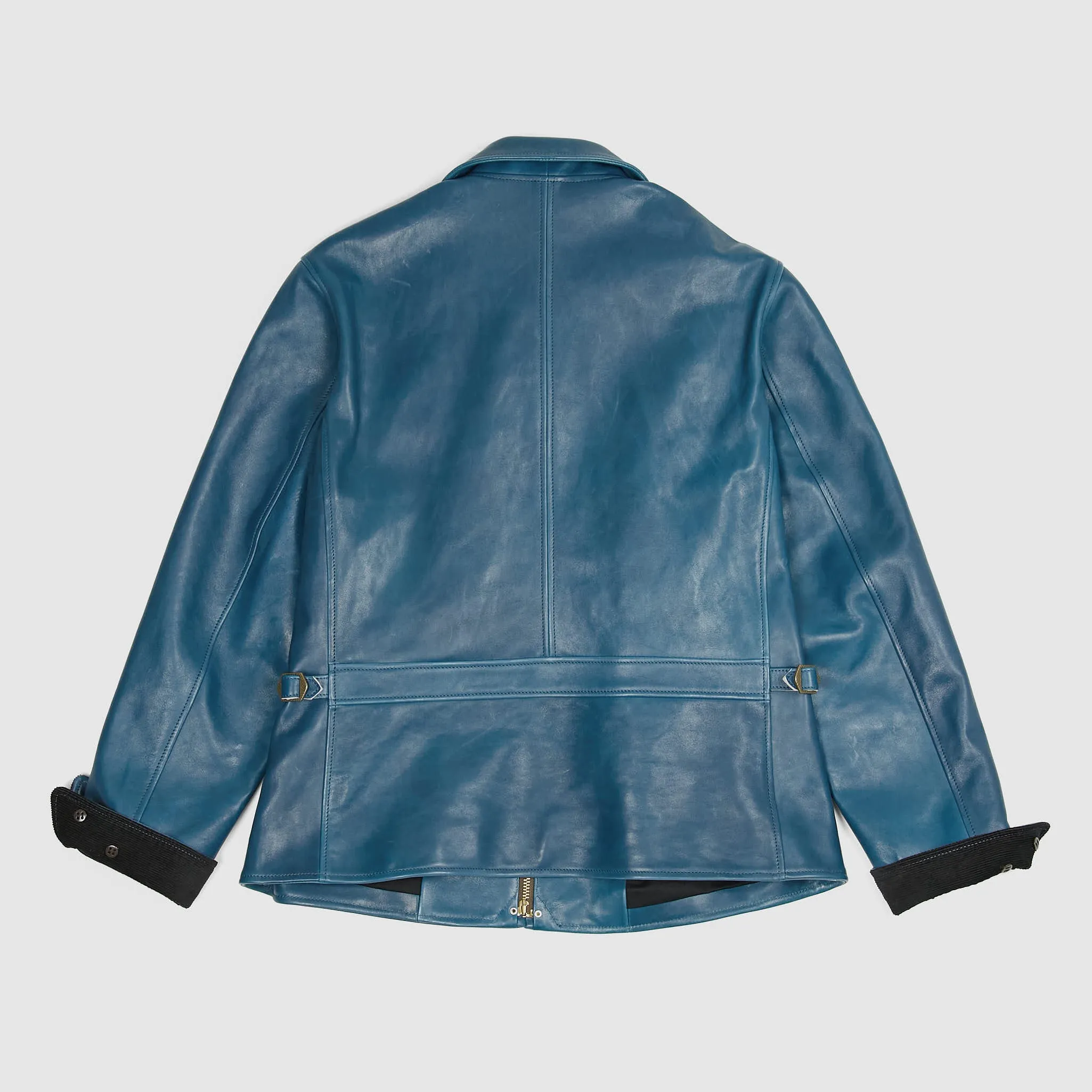 Double Helix Classic 1930s Indigo Dyed Horse Leather Jacket Indigo sold by DeeCee style product image thumbnail 4