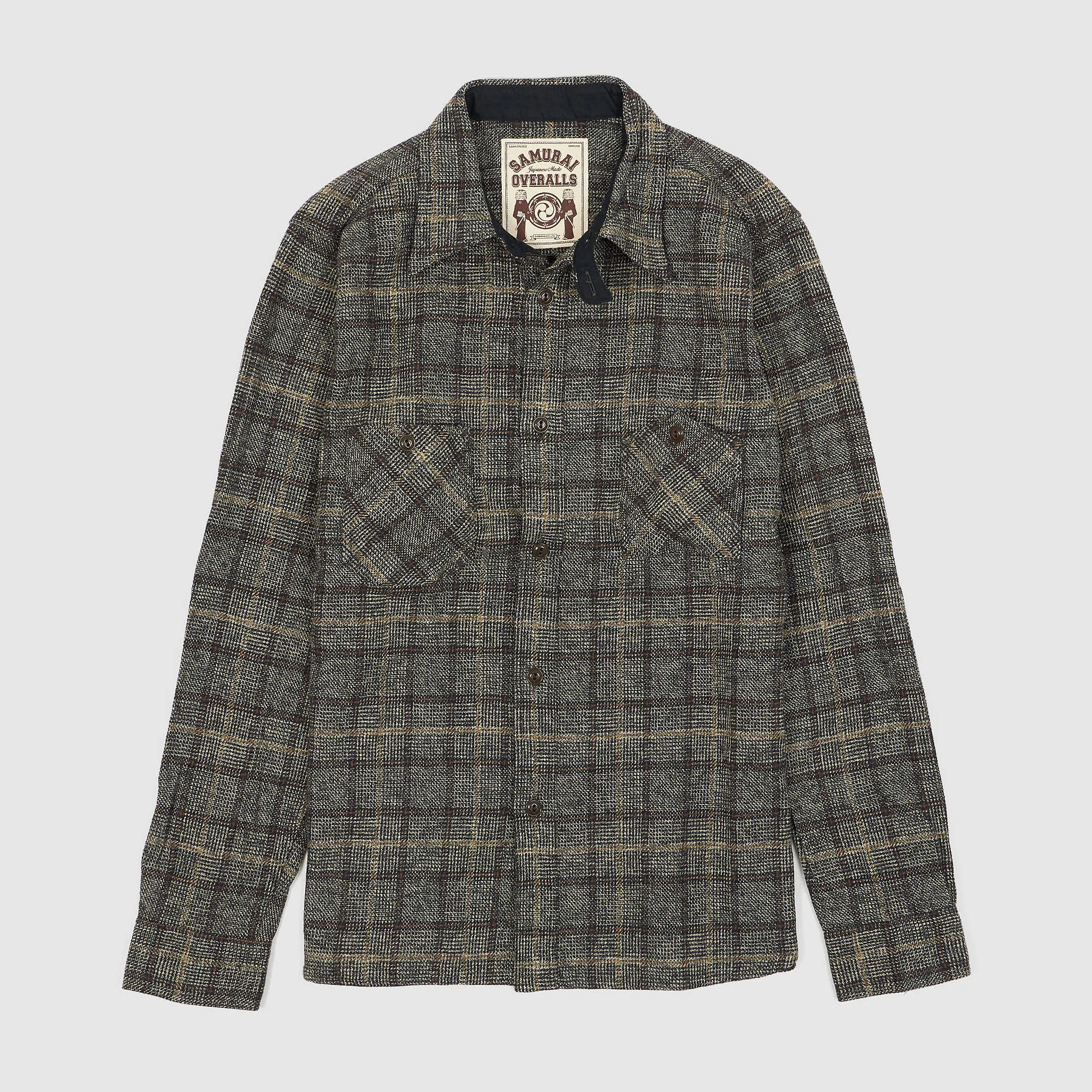Samurai Jeans Plaid Cotton Workwear Overshirt sold by DeeCee style