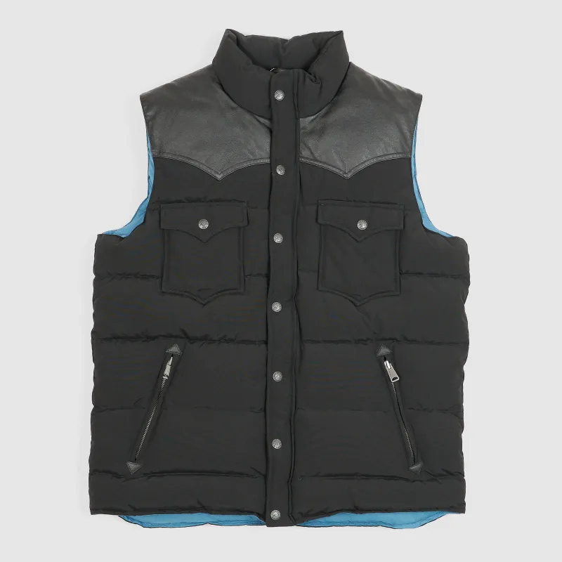 Penfield Down Filled Vest with Leather Yokes sold by DeeCee style