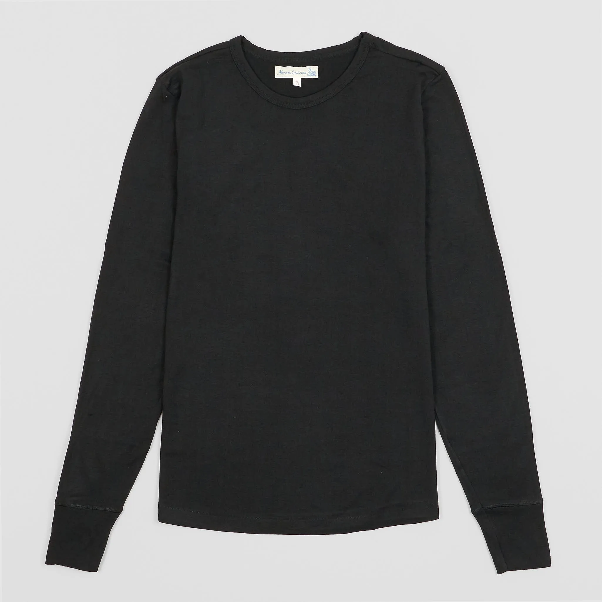 Merz b. Schwanen Merino Long Sleeves Crew Neck T-Shirt sold by DeeCee style