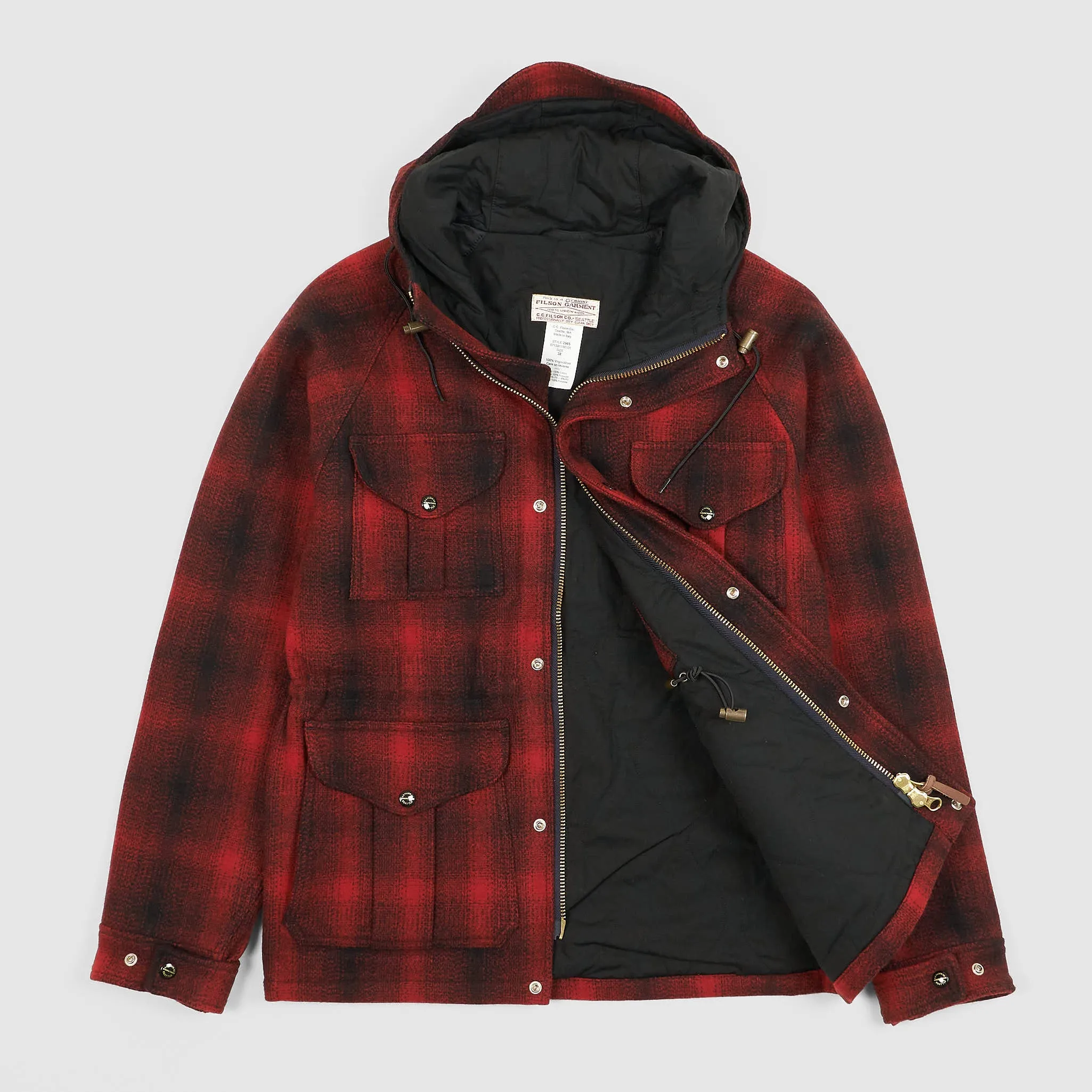 Filson Hooded Plaid Check Wool Jacket sold by DeeCee style product image thumbnail 2