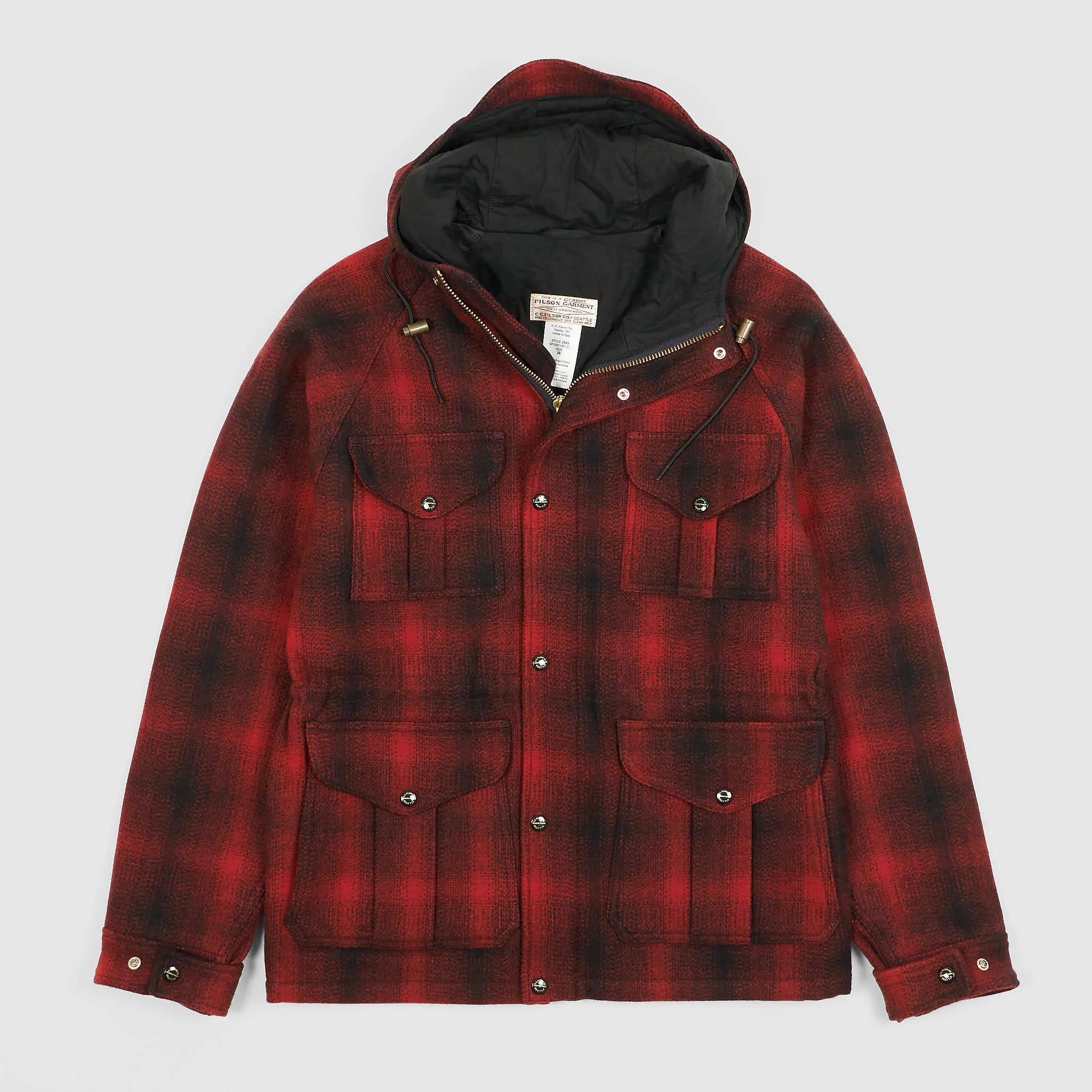 Filson Hooded Plaid Check Wool Jacket sold by DeeCee style