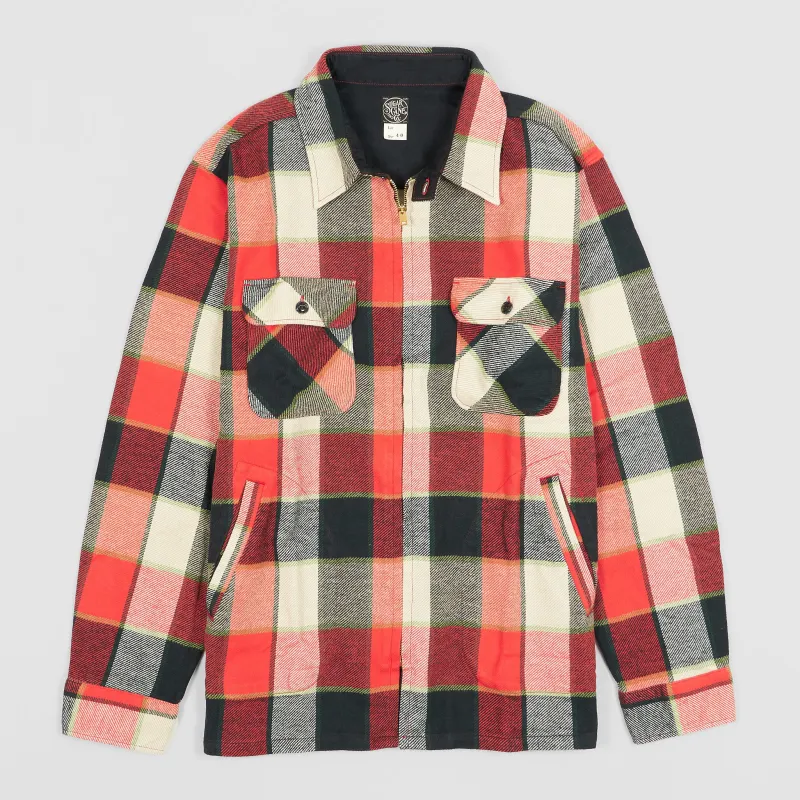 Sugar Cane Full-Zip Plaid Overshirt Jacket sold by DeeCee style