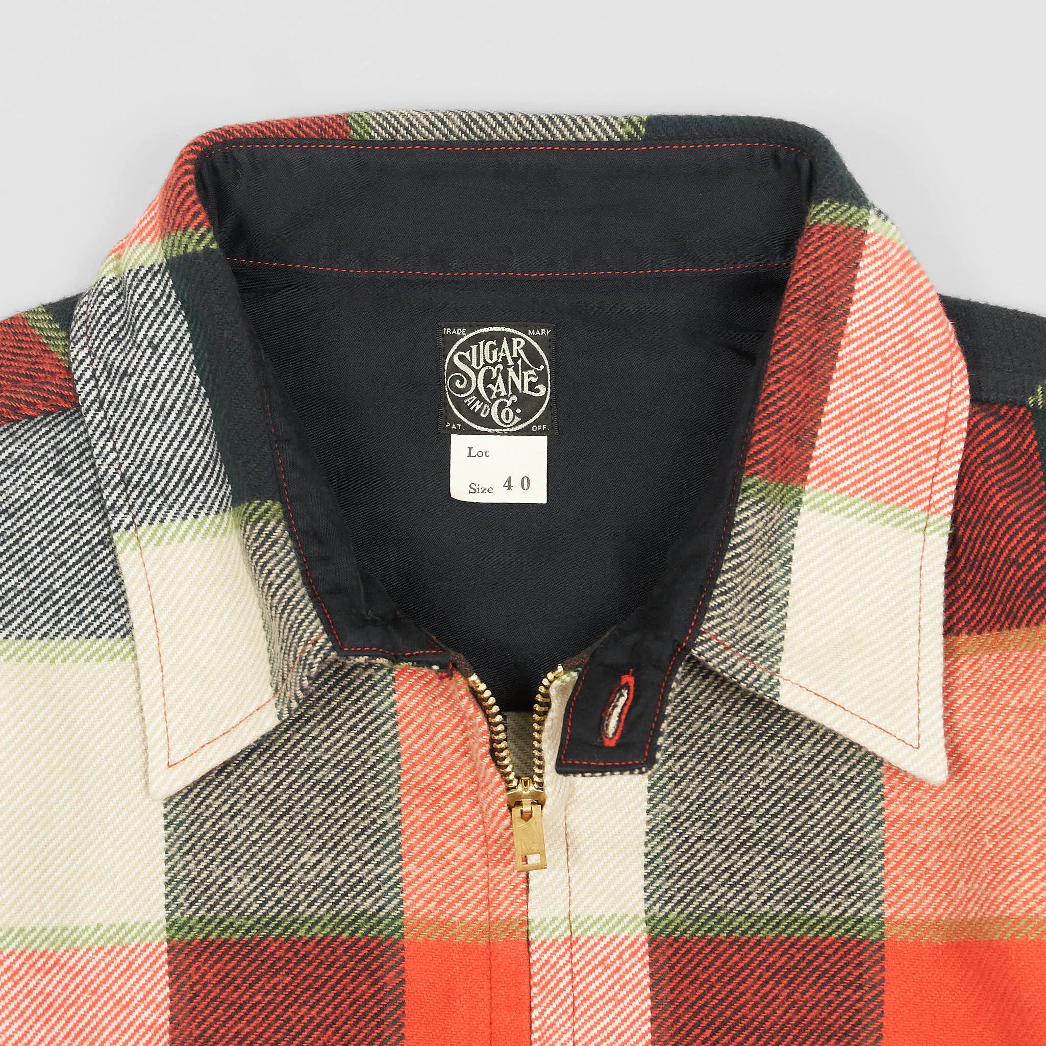 Sugar Cane Full-Zip Plaid Overshirt Jacket sold by DeeCee style product image thumbnail 4