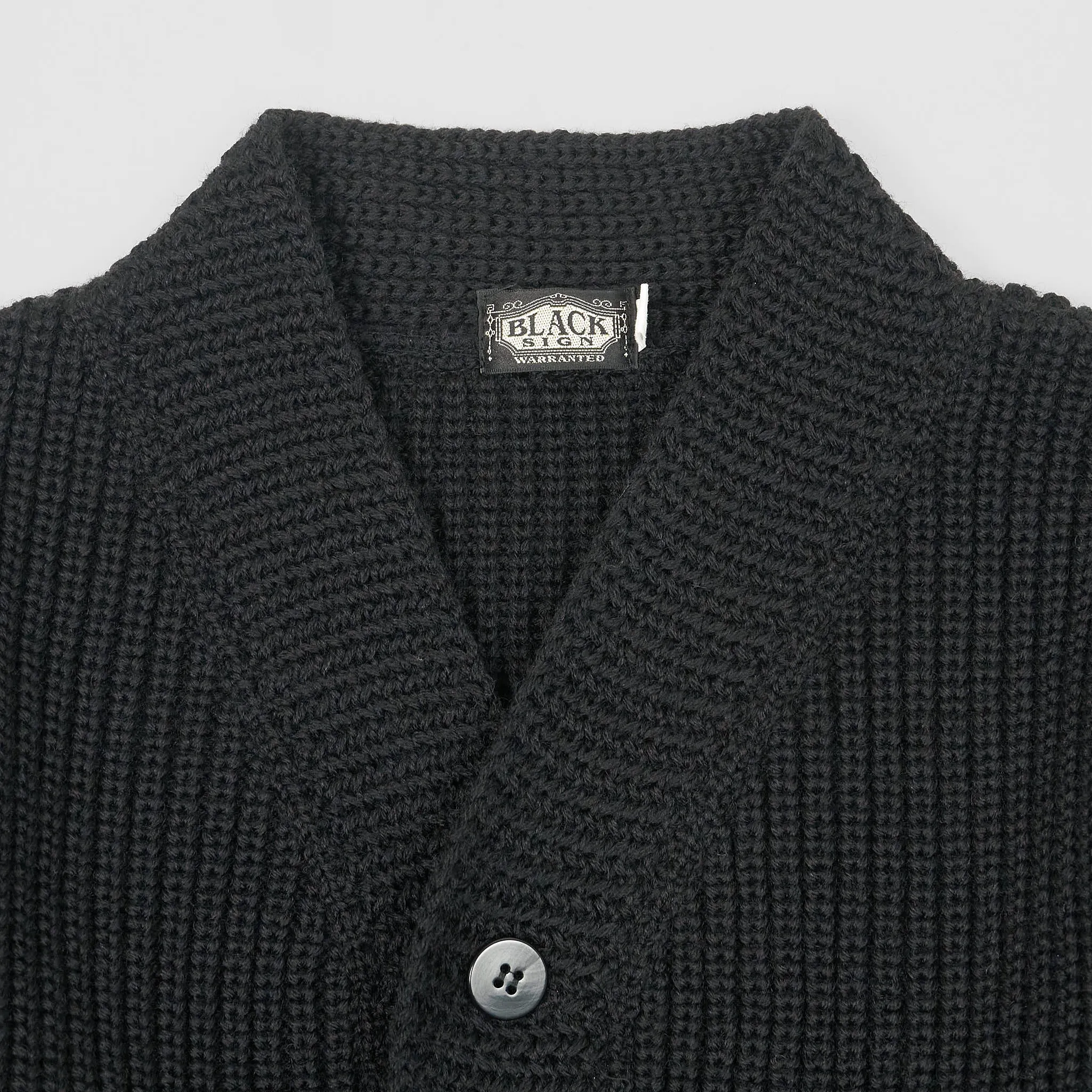 Black Sign Shallow Neck Cardiagan sold by DeeCee style product image thumbnail 5