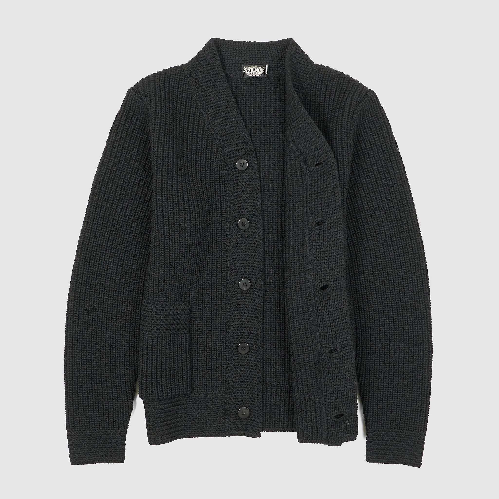 Black Sign Shallow Neck Cardiagan sold by DeeCee style product image thumbnail 2