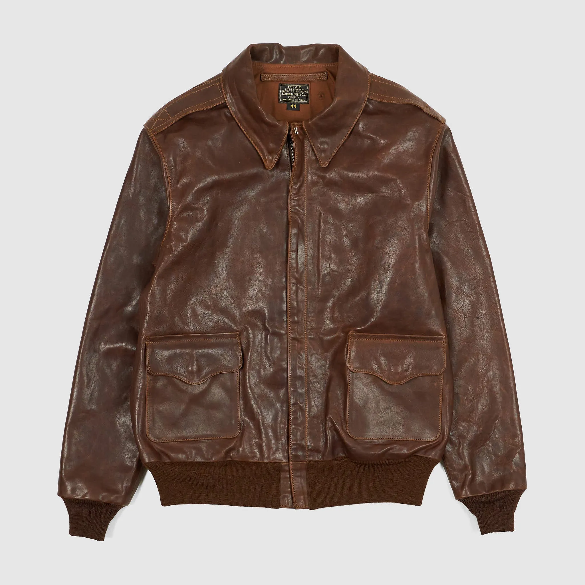Eastman A-2 Slender Leather Jacket sold by DeeCee style