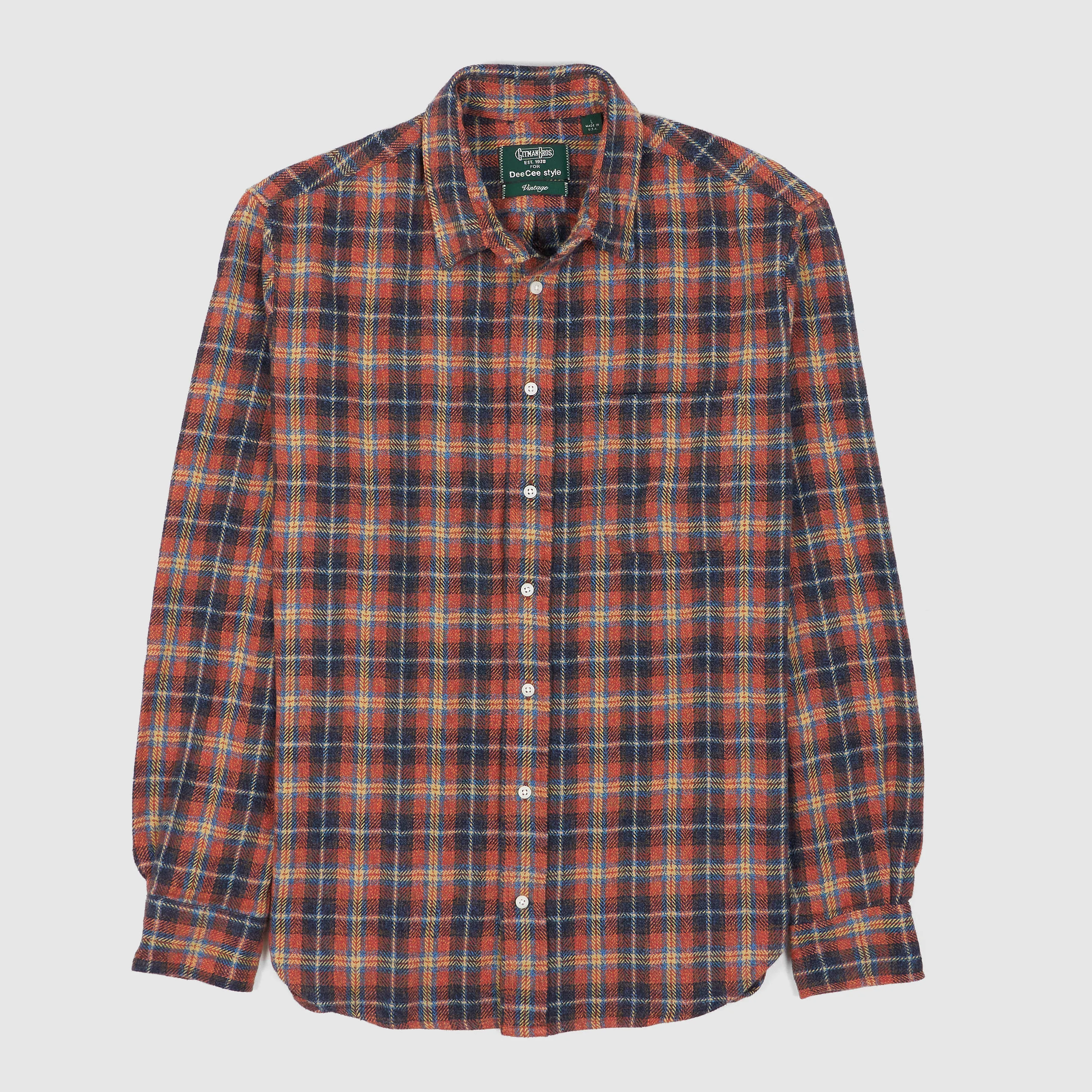 Gitman Vintage Herringbone Slub Check Shirt sold by DeeCee style